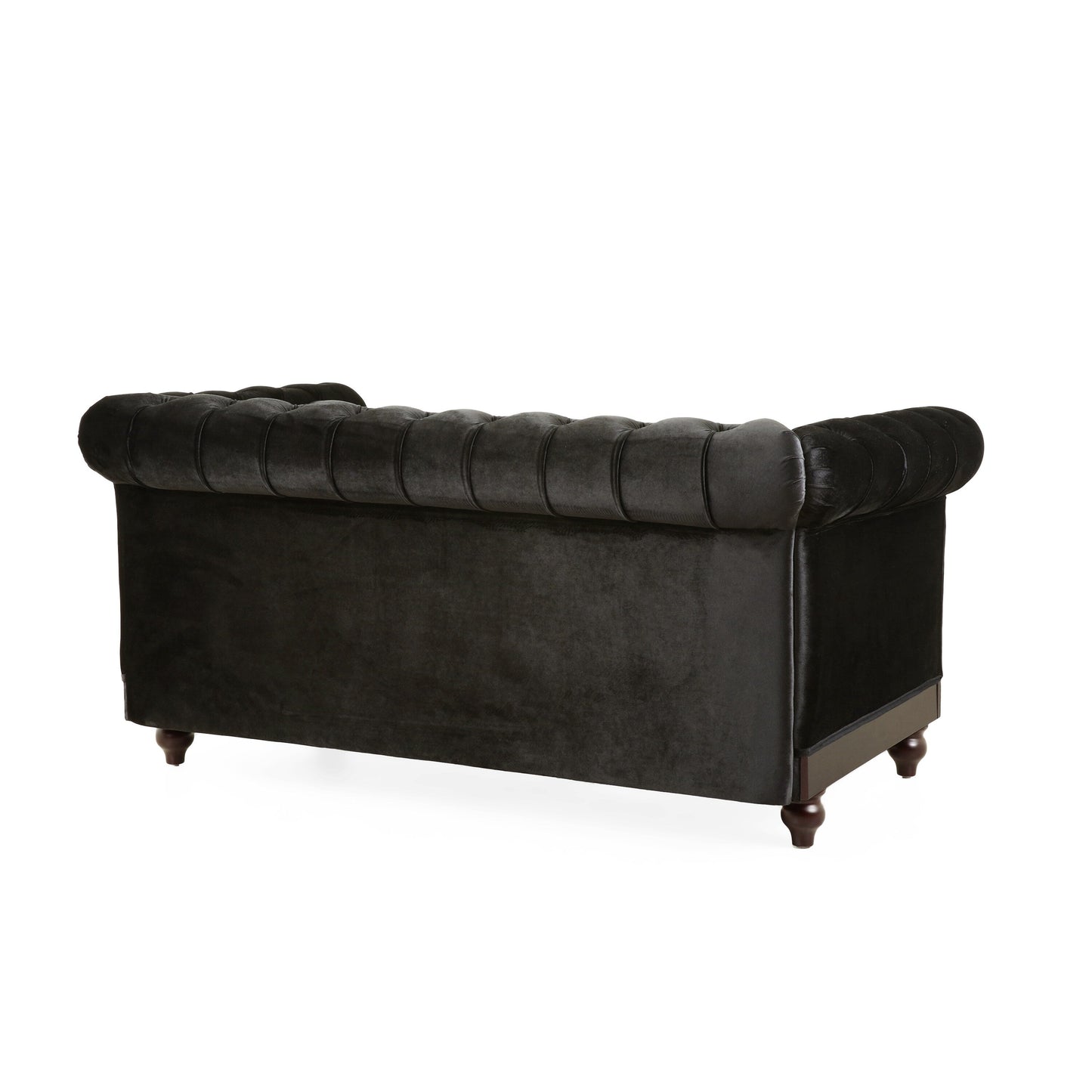 Canapé Chesterfield en velours 59,44 po avec accoudoirs roulés, dossier capitonné et capacité de 600 lb
