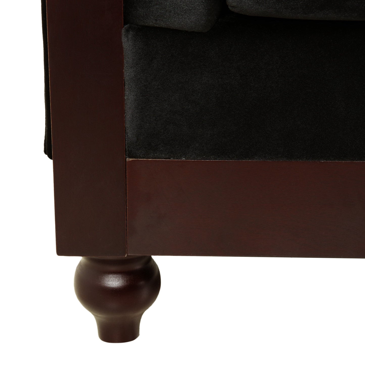 Canapé Chesterfield en velours 59,44 po avec accoudoirs roulés, dossier capitonné et capacité de 600 lb