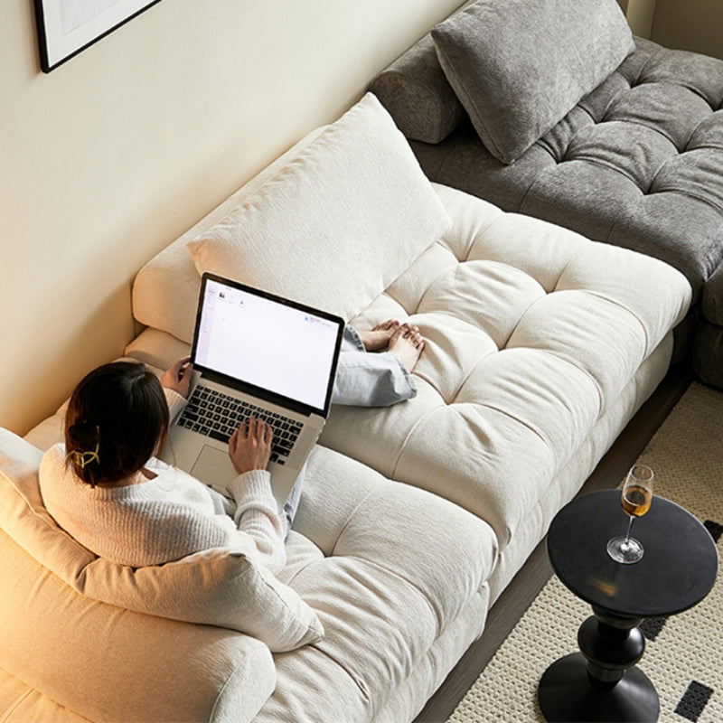 Block Modular White Sectional