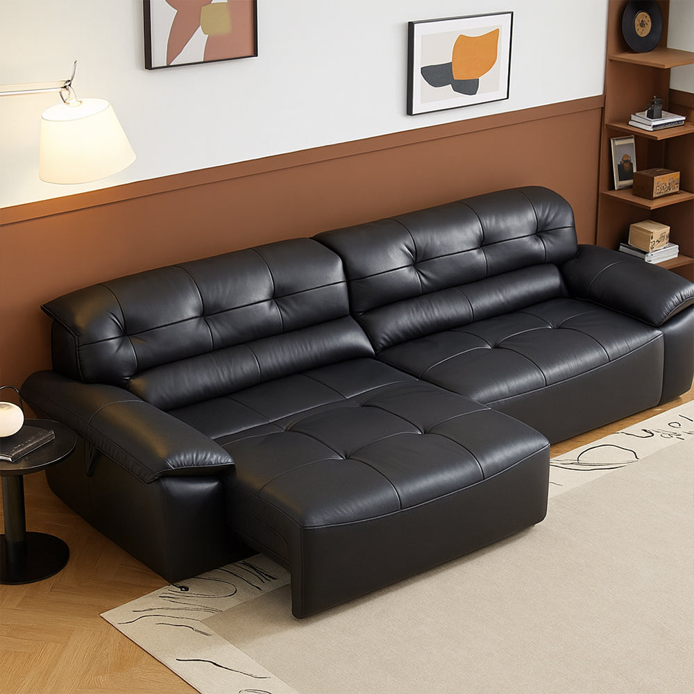 Ridhay Leather Sleeper Sofa