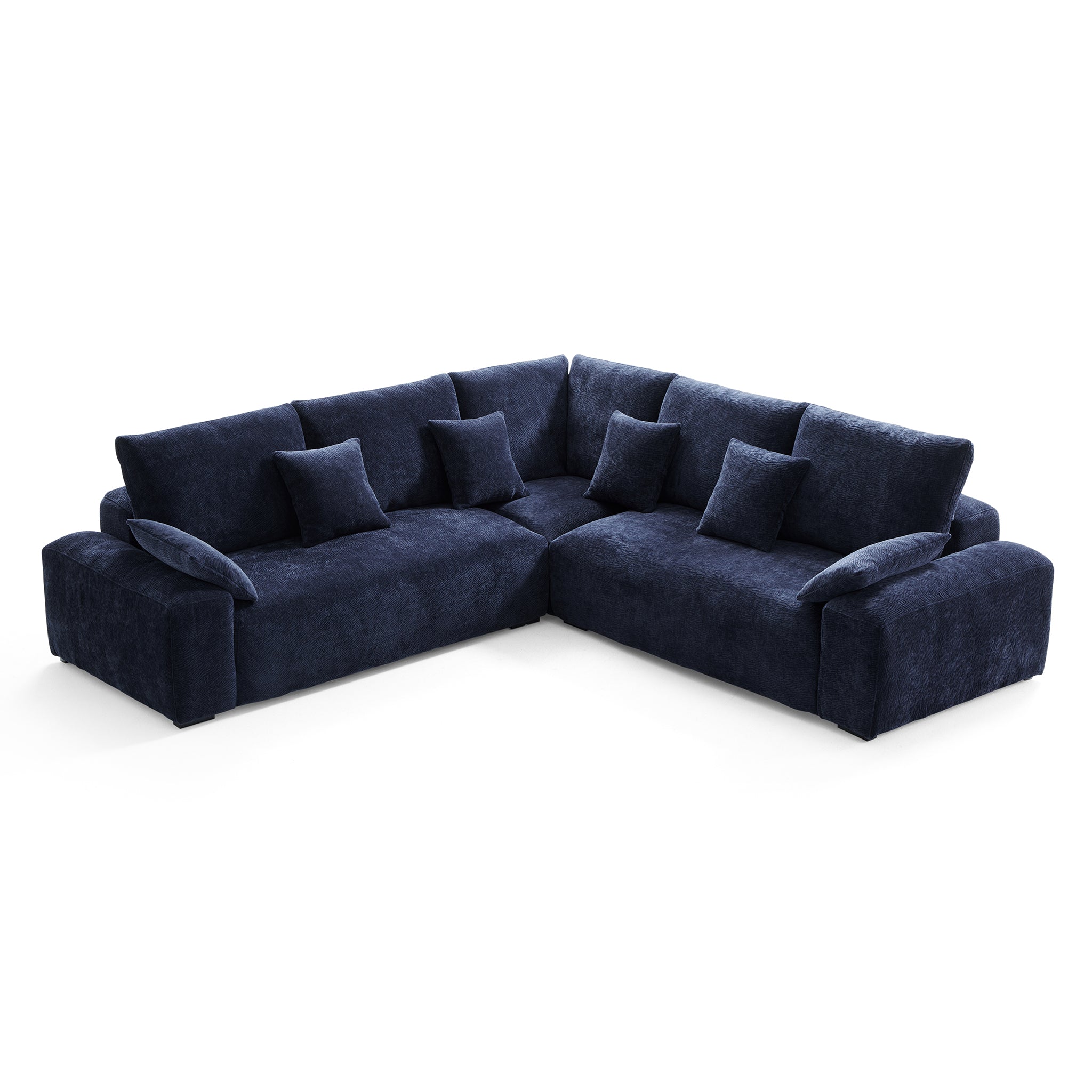 The Empress Navy Blue Corner Sectional