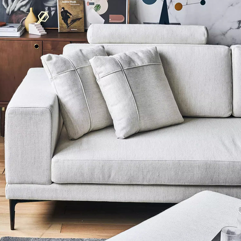 Bel Modern Gray Fabric Sectional