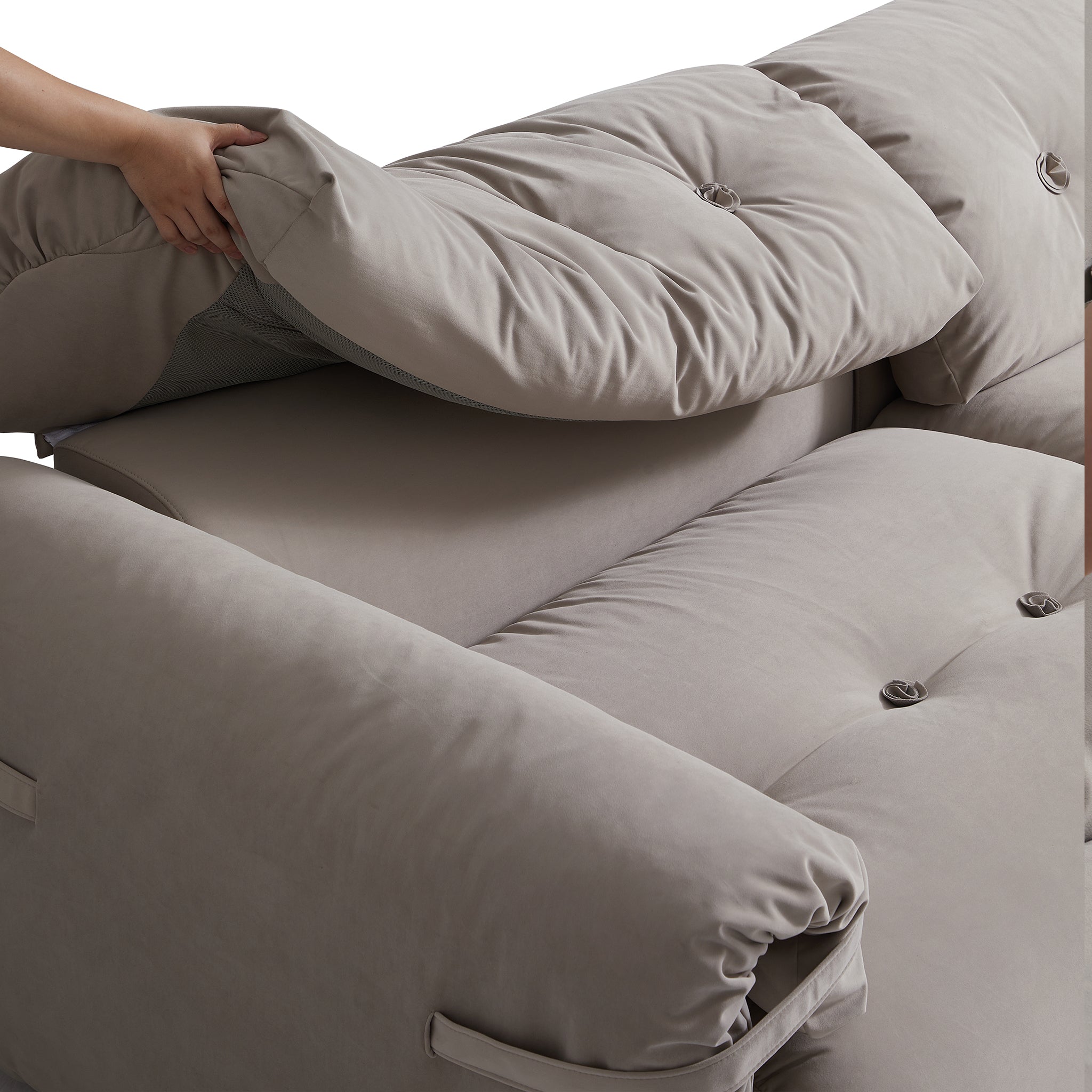Butter Yellow Tufted Sofa