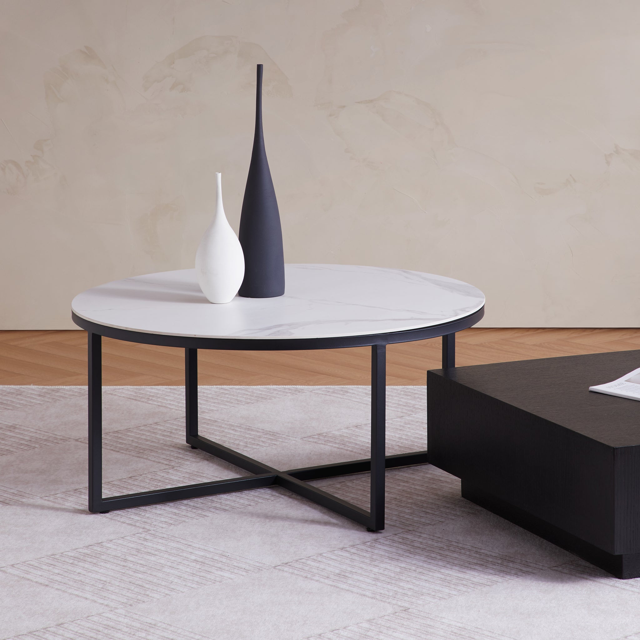 Clarence Round & Square Coffee Table Set