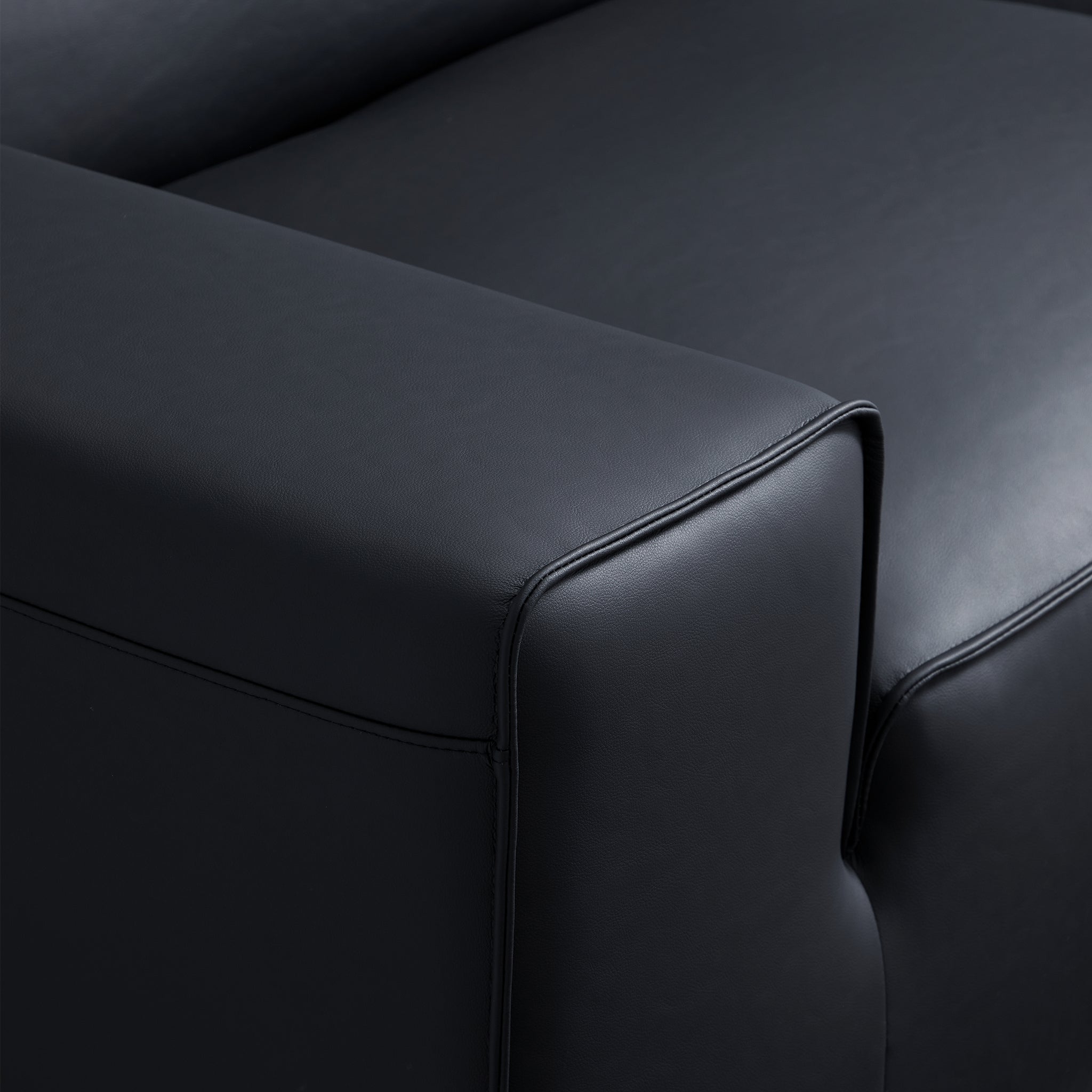 Domus High-Back Modular Leather Sofa and Ottoman