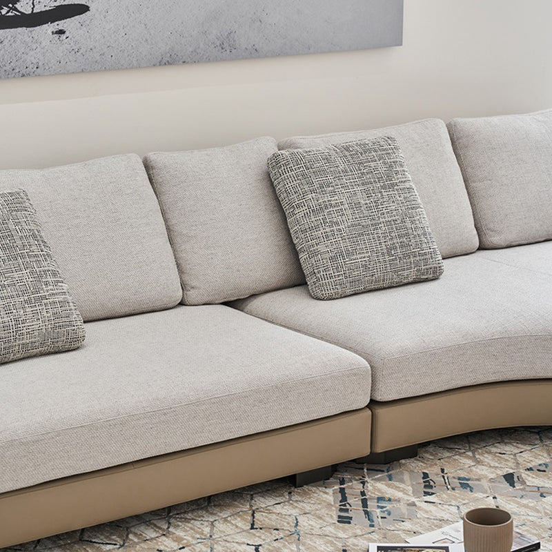 Arles Curved Gray Fabric Sectional