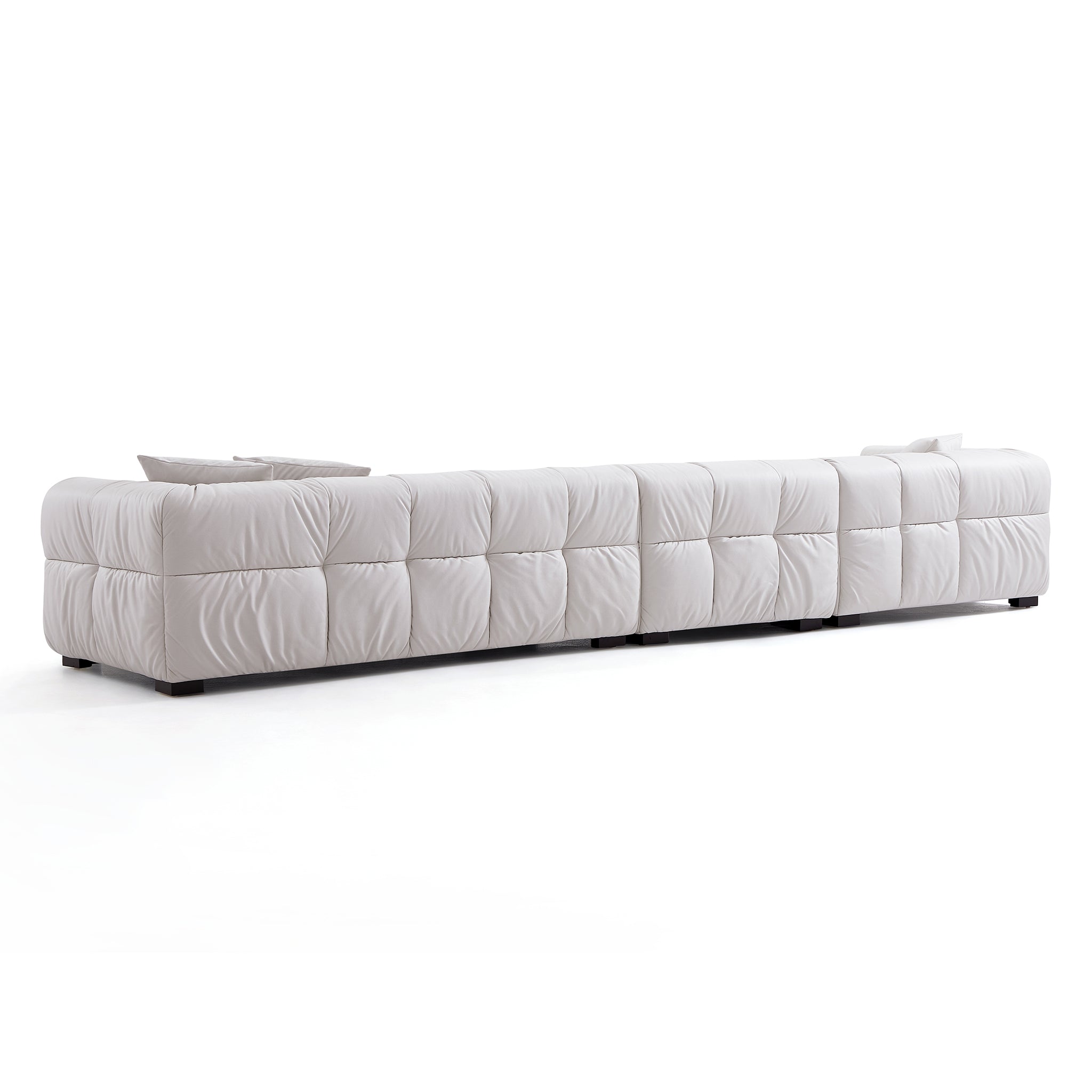 Boba Black Leathaire Sectional