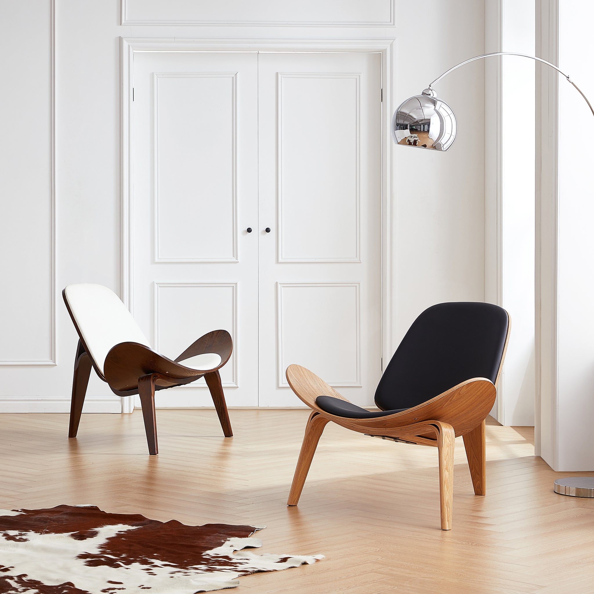 Chaise coquillage marron Mermaid Wegner