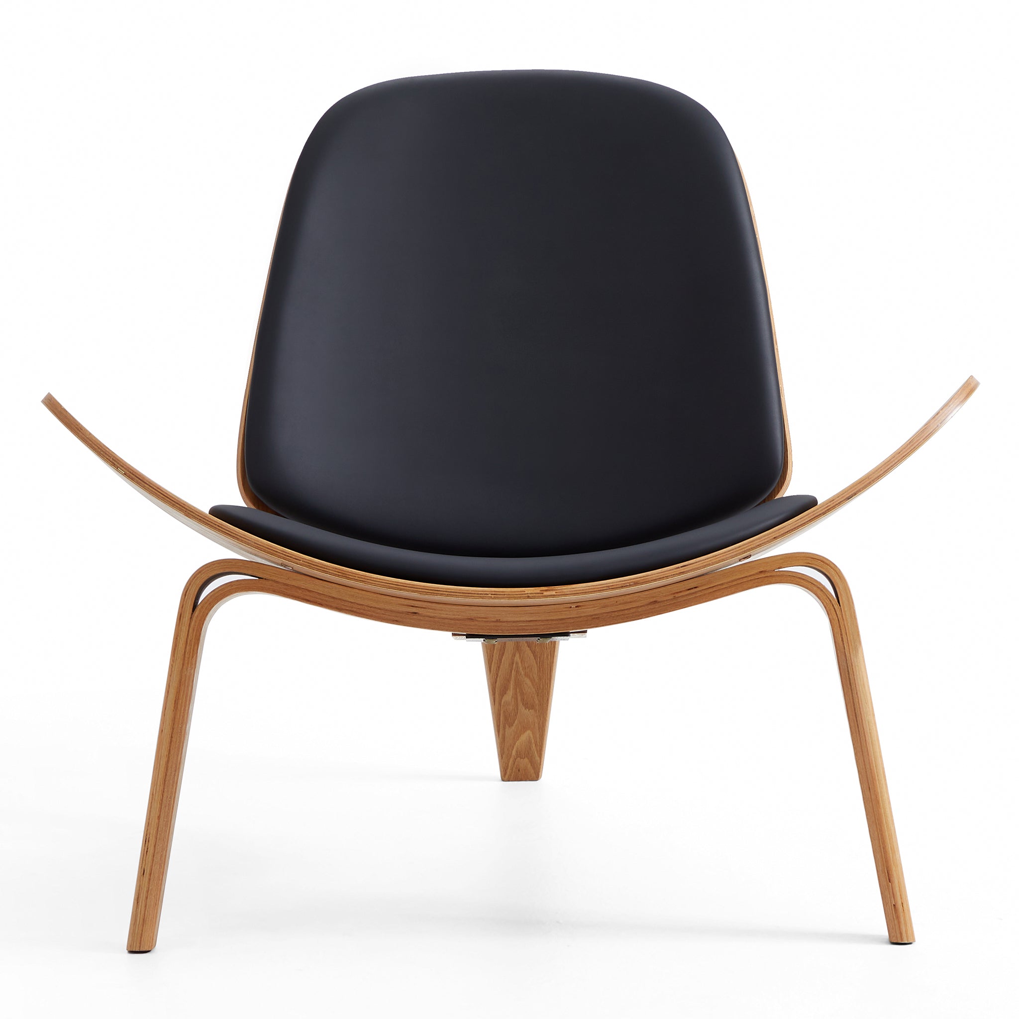 Chaise à coque noire Mermaid Wegner