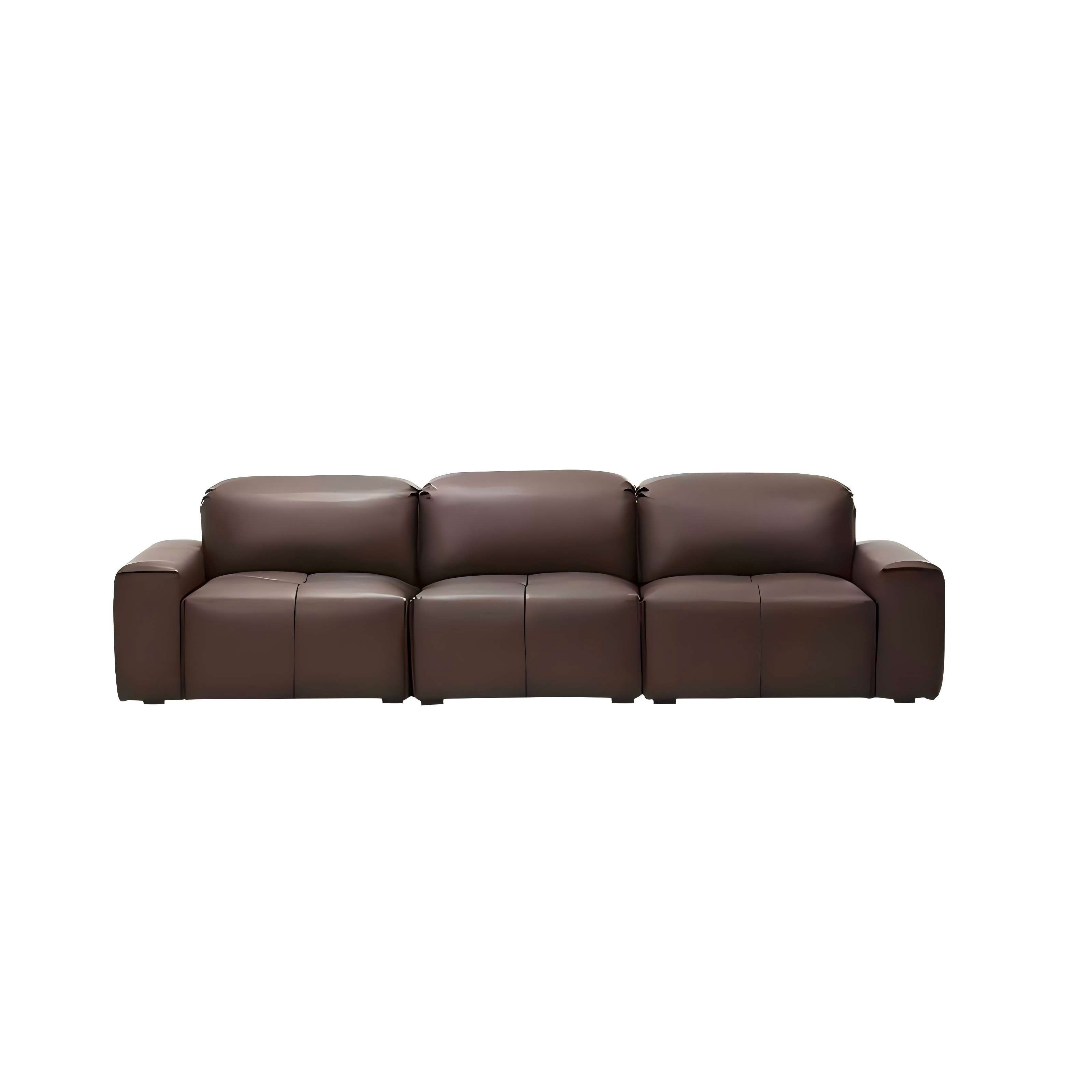 Canapé inclinable en cuir marron Nero