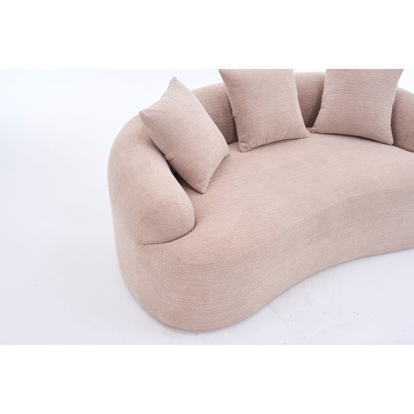 Canapé 2 places en chenille 65 avec assemblage facile, coussin mi-ferme et capacité de charge de 300 lb