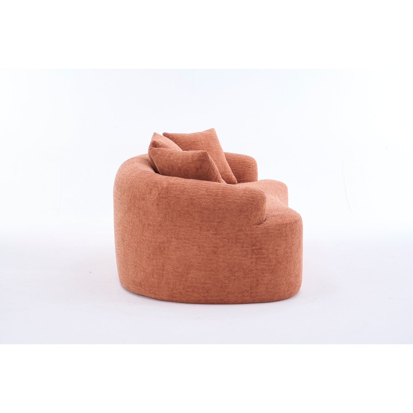 Canapé 2 places en chenille 65 avec assemblage facile, coussin mi-ferme et capacité de charge de 300 lb