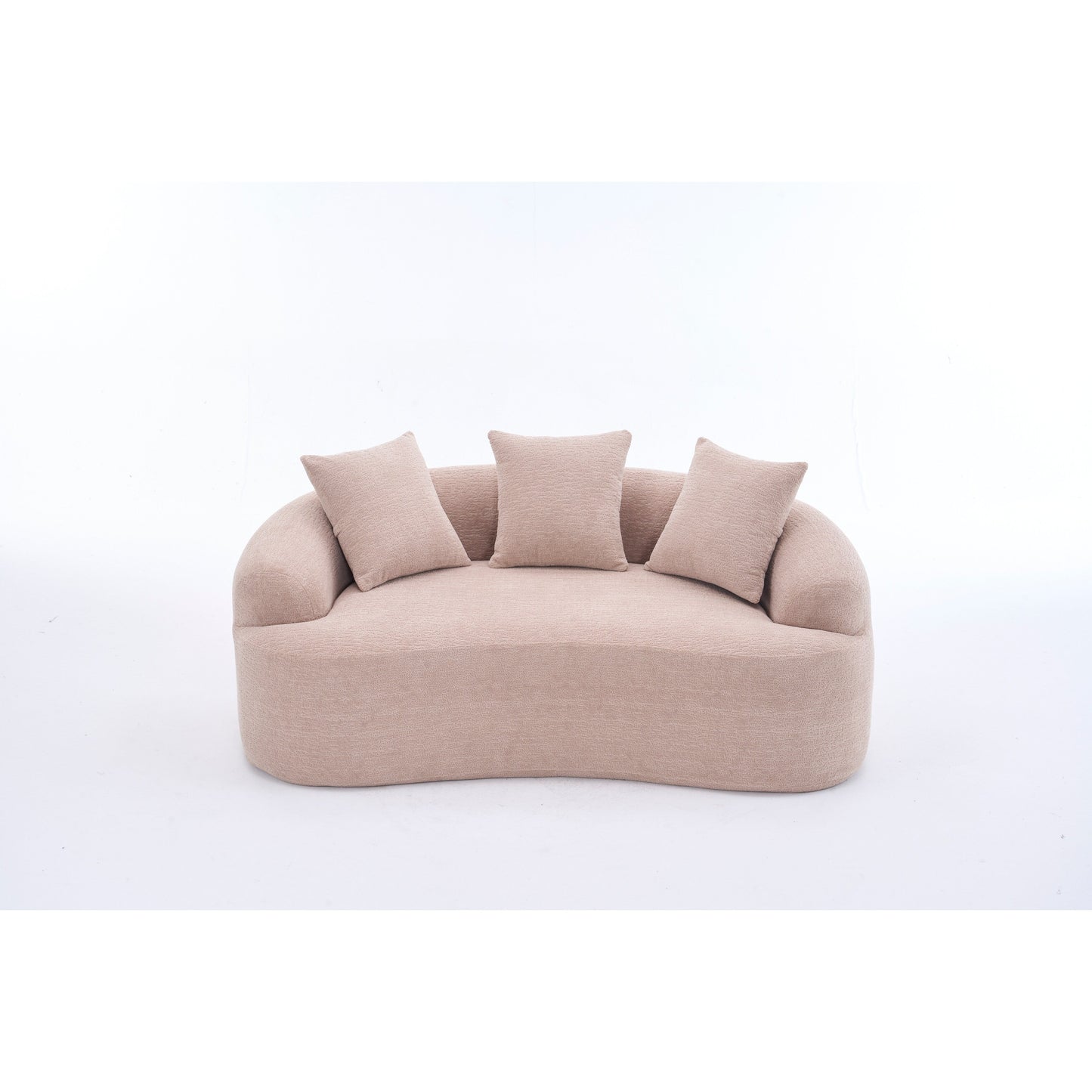 Canapé 2 places en chenille 65 avec assemblage facile, coussin mi-ferme et capacité de charge de 300 lb