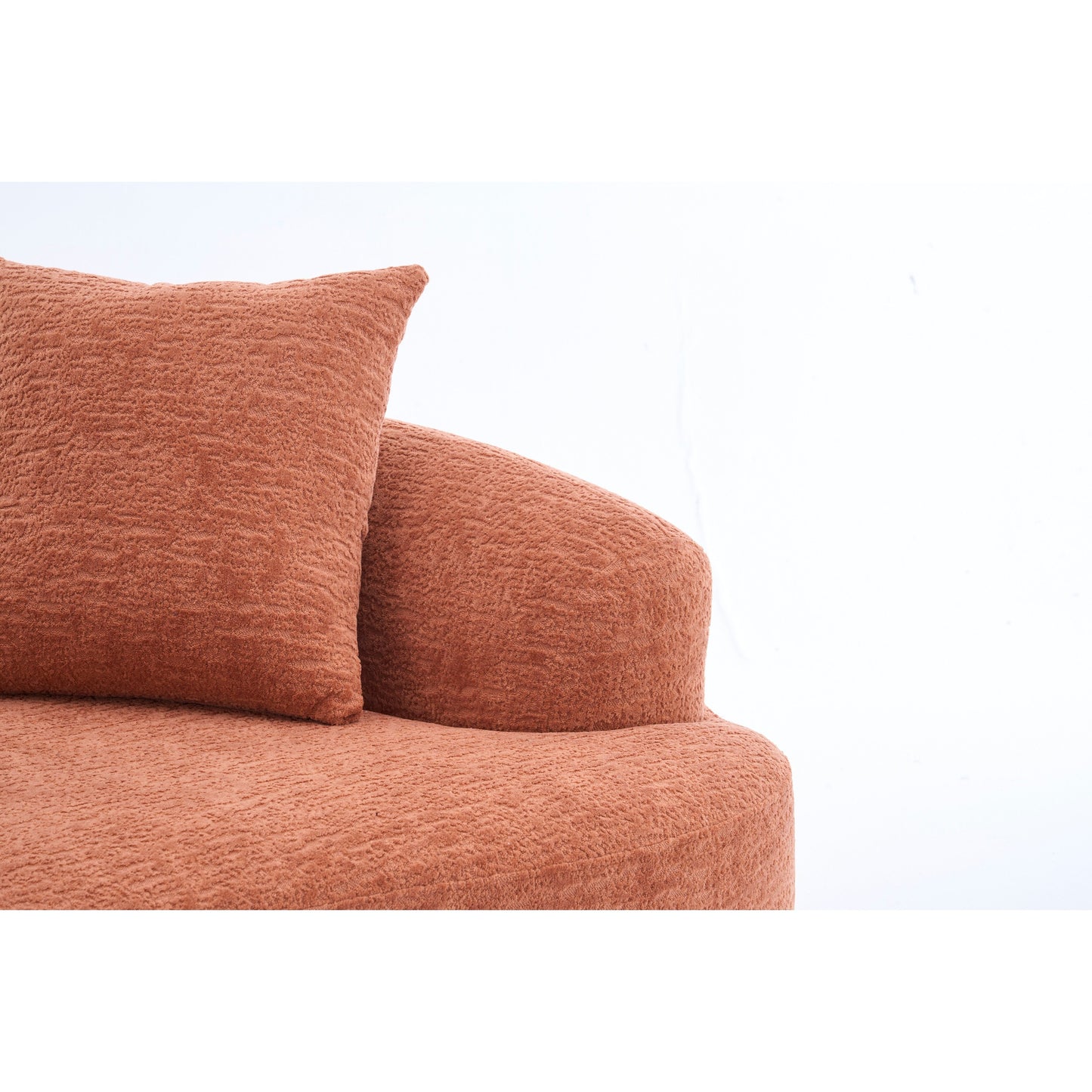 Canapé 2 places en chenille 65 avec assemblage facile, coussin mi-ferme et capacité de charge de 300 lb