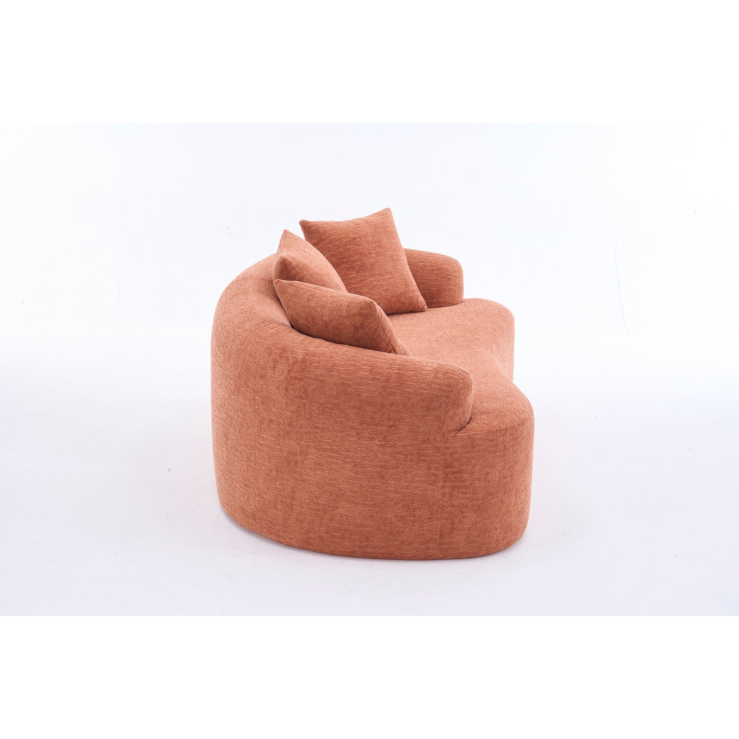 Canapé 2 places en chenille 65 avec assemblage facile, coussin mi-ferme et capacité de charge de 300 lb