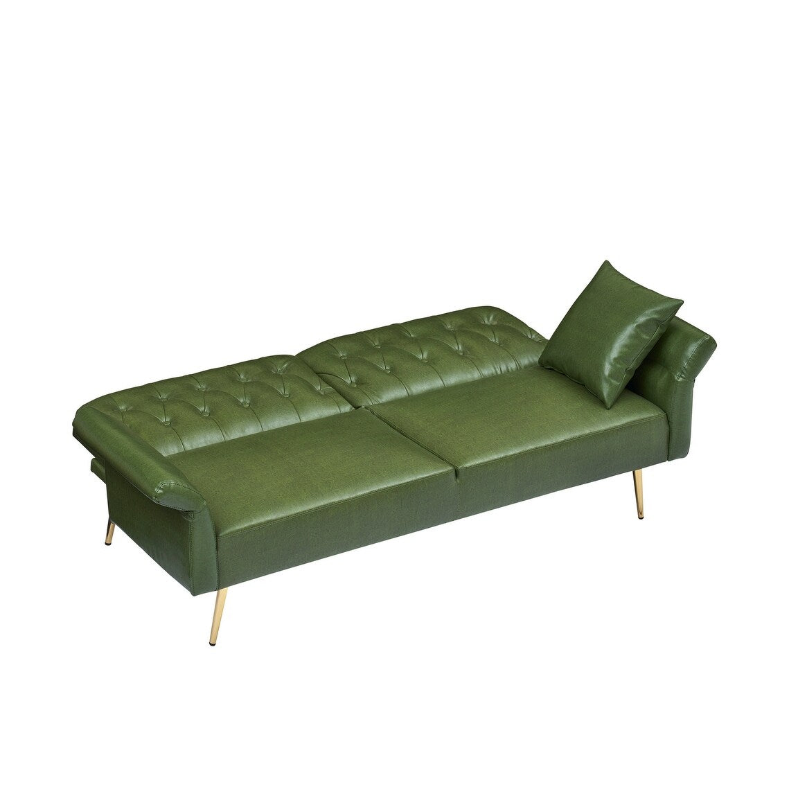 Canapé-lit en similicuir de 171 cm avec accoudoirs réglables - 171 cm de largeur x 84 cm de profondeur x 80 cm de hauteur