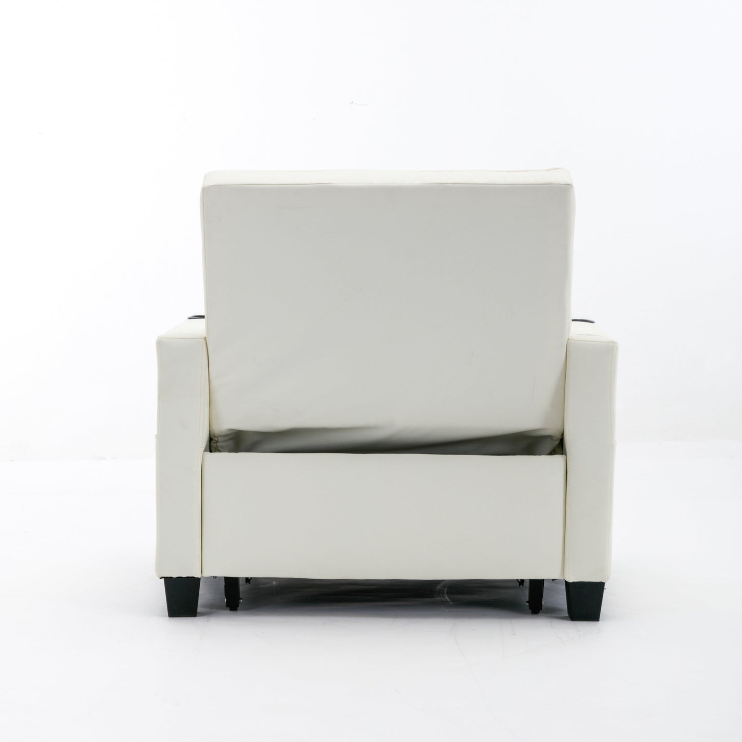 Canapé convertible 3 en 1 en similicuir 68.12 avec ports USB et tissu résistant à l'usure pour le salon