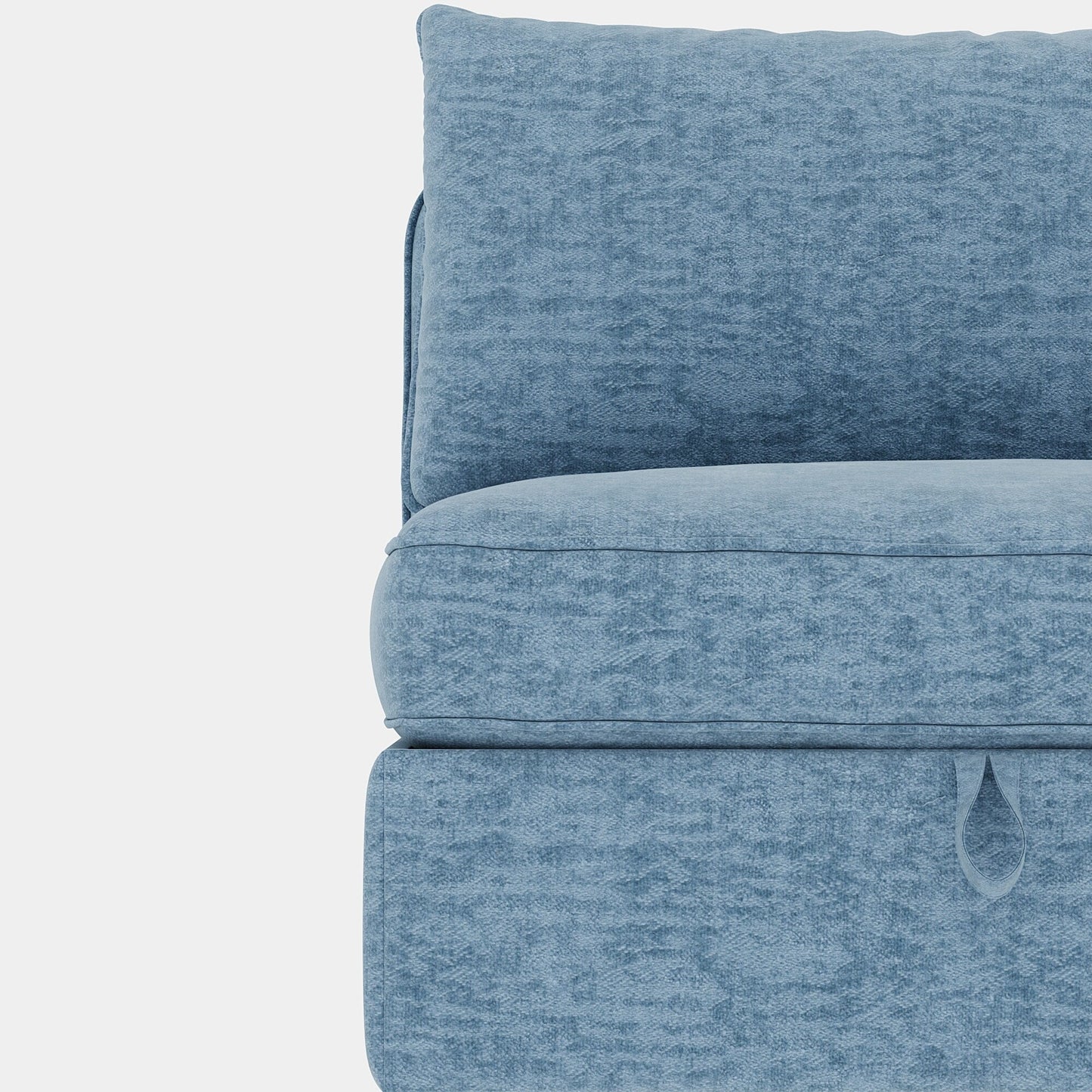 Causeuse en chenille de style milieu du siècle avec rangement dissimulé et capacité de 250 lb