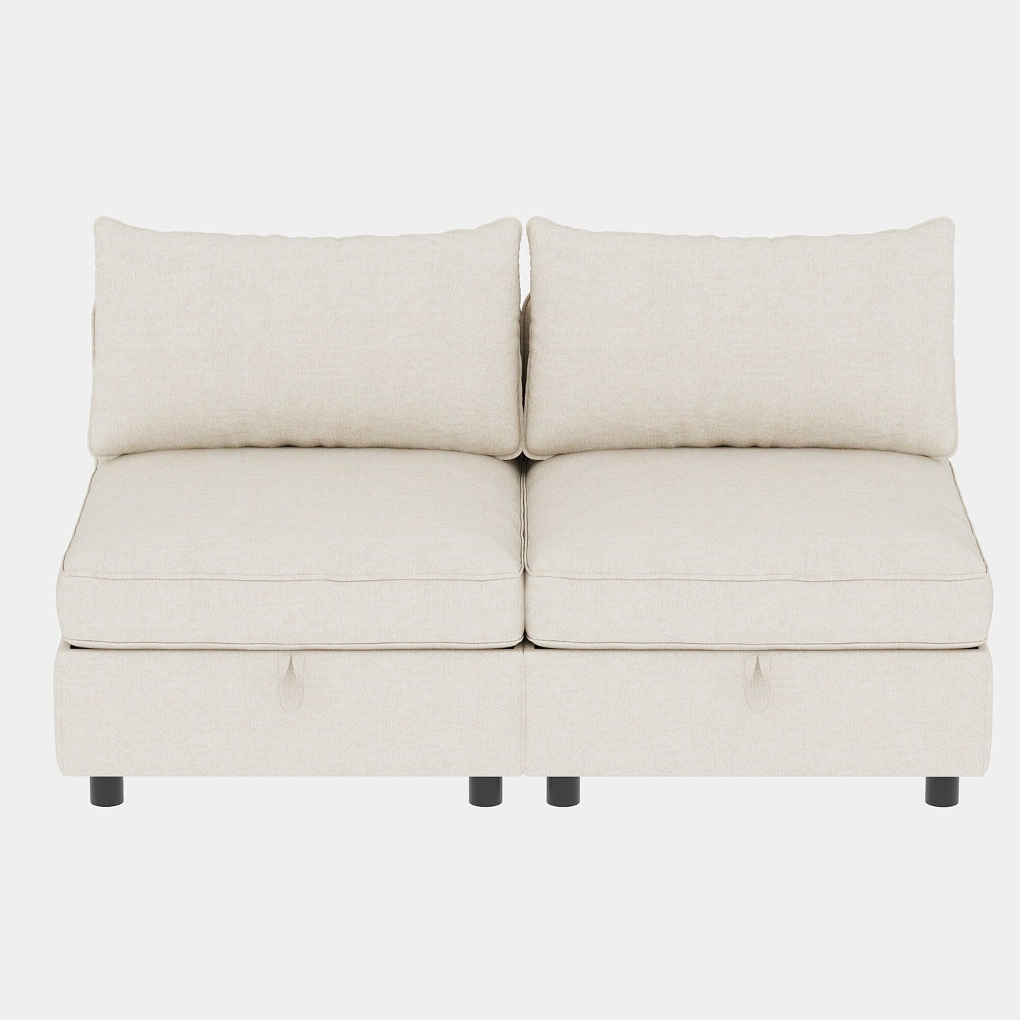 Causeuse en chenille de style milieu du siècle avec rangement dissimulé et capacité de 250 lb