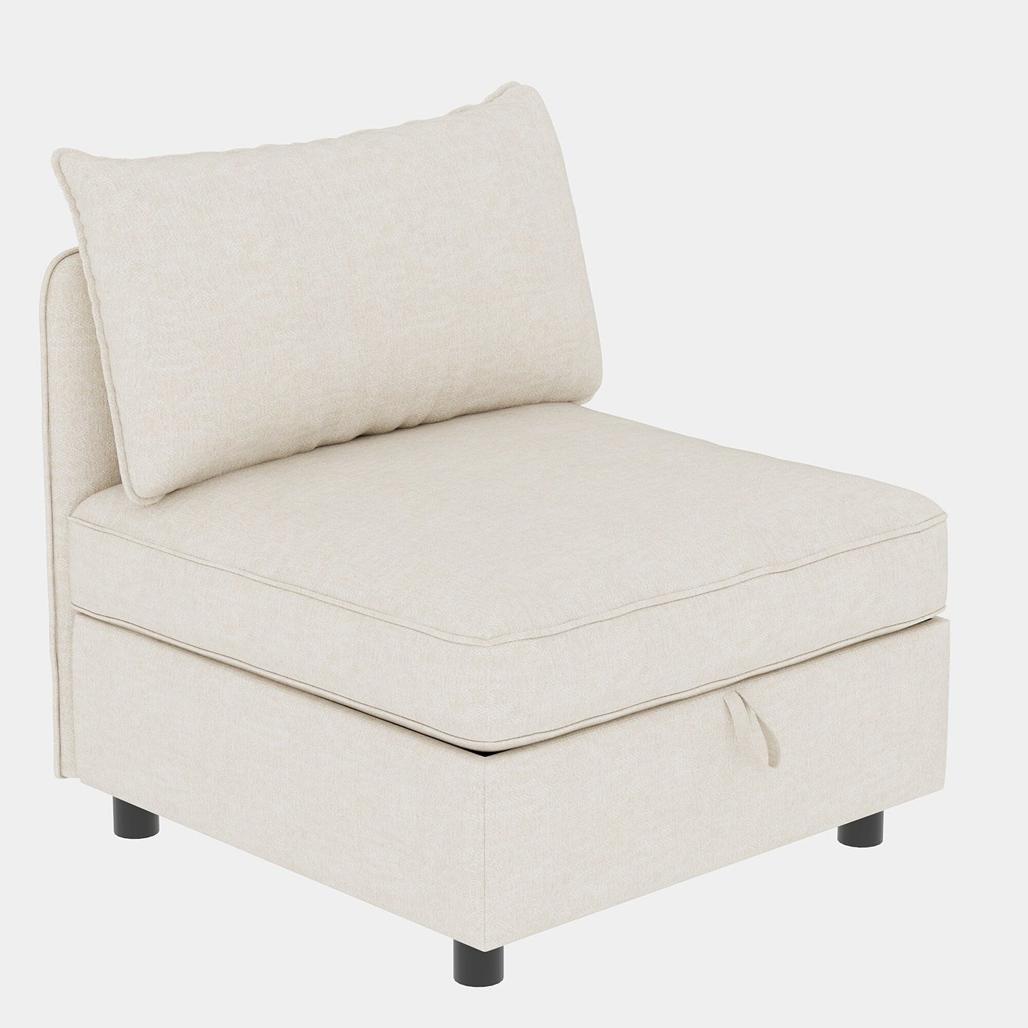 Causeuse en chenille de style milieu du siècle avec rangement dissimulé et capacité de 250 lb