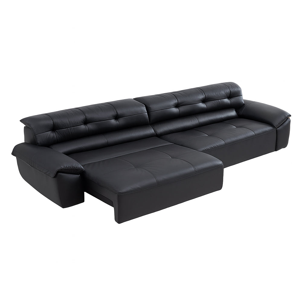 Ridhay Leather Sleeper Sofa