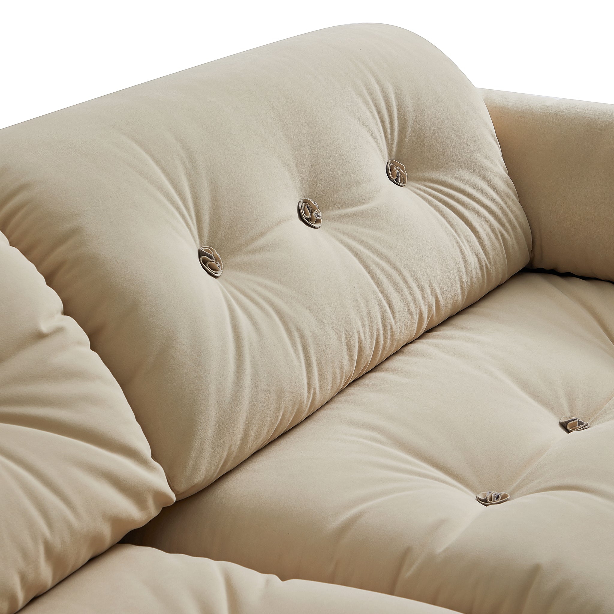 Butter Yellow Tufted Sofa