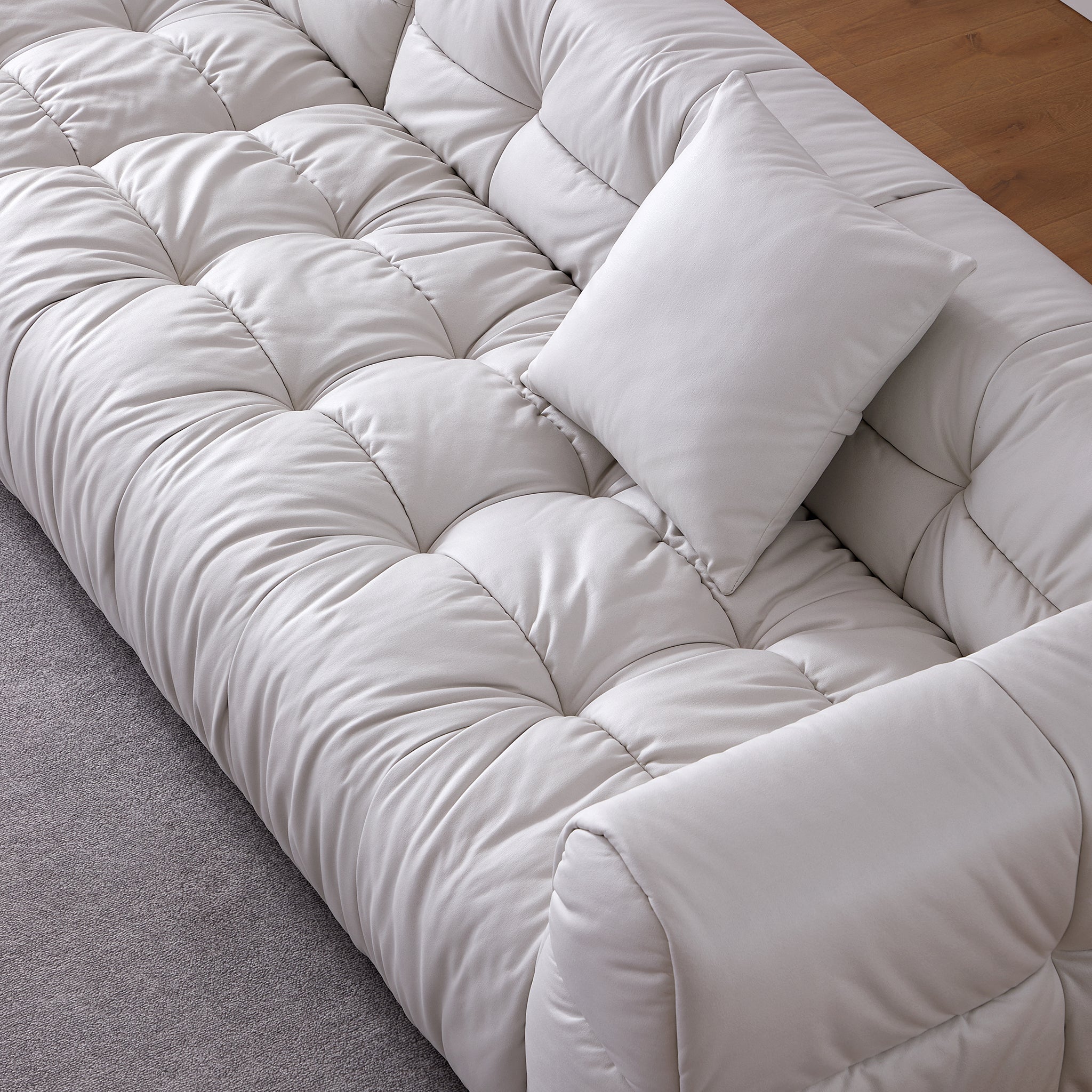 Boba Black Leathaire Sectional
