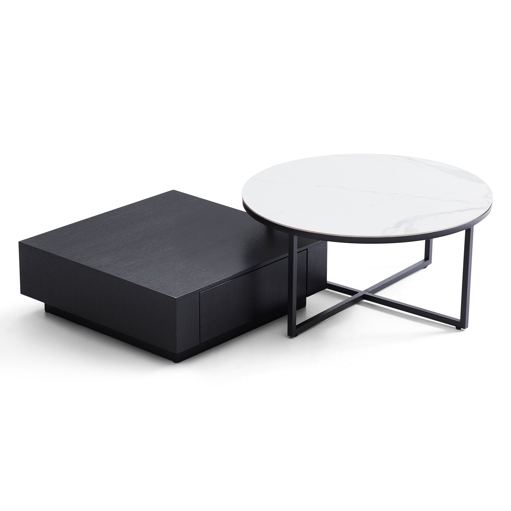 Clarence Round & Square Coffee Table Set