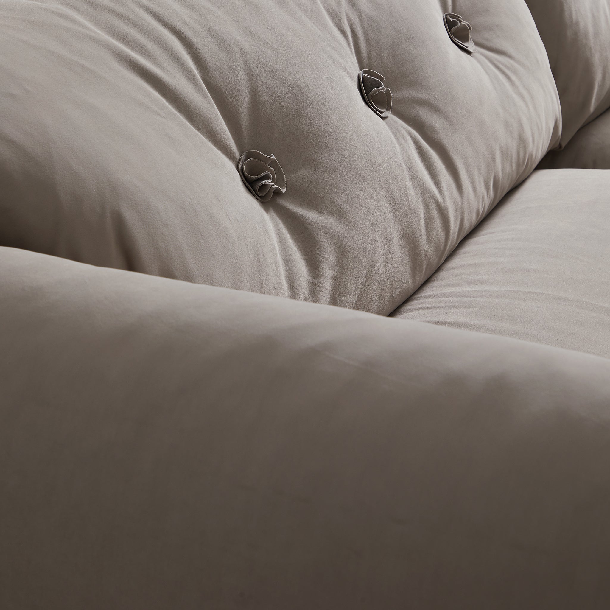 Butter Yellow Tufted Sofa