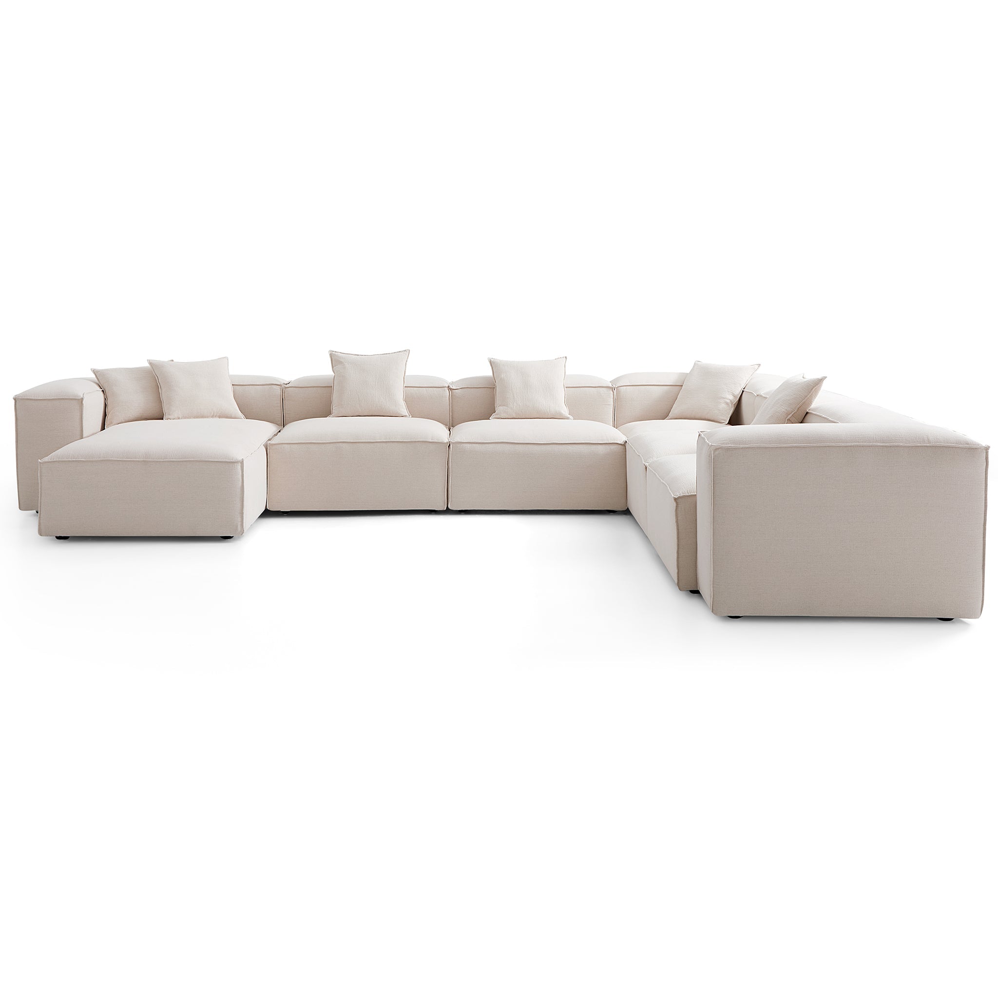 Freedom Modular Gray U-Shaped Sectional Sofa