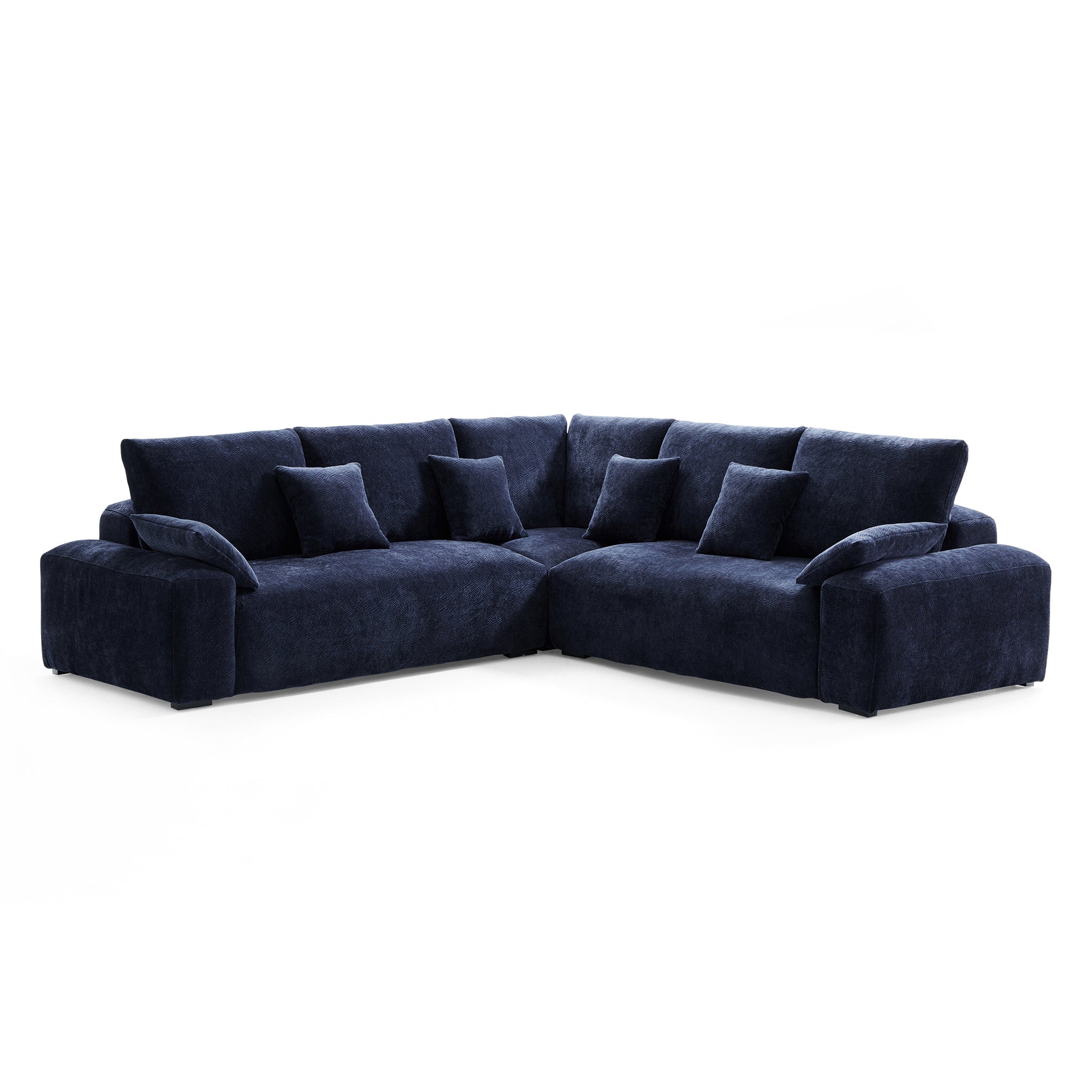 The Empress Navy Blue Corner Sectional