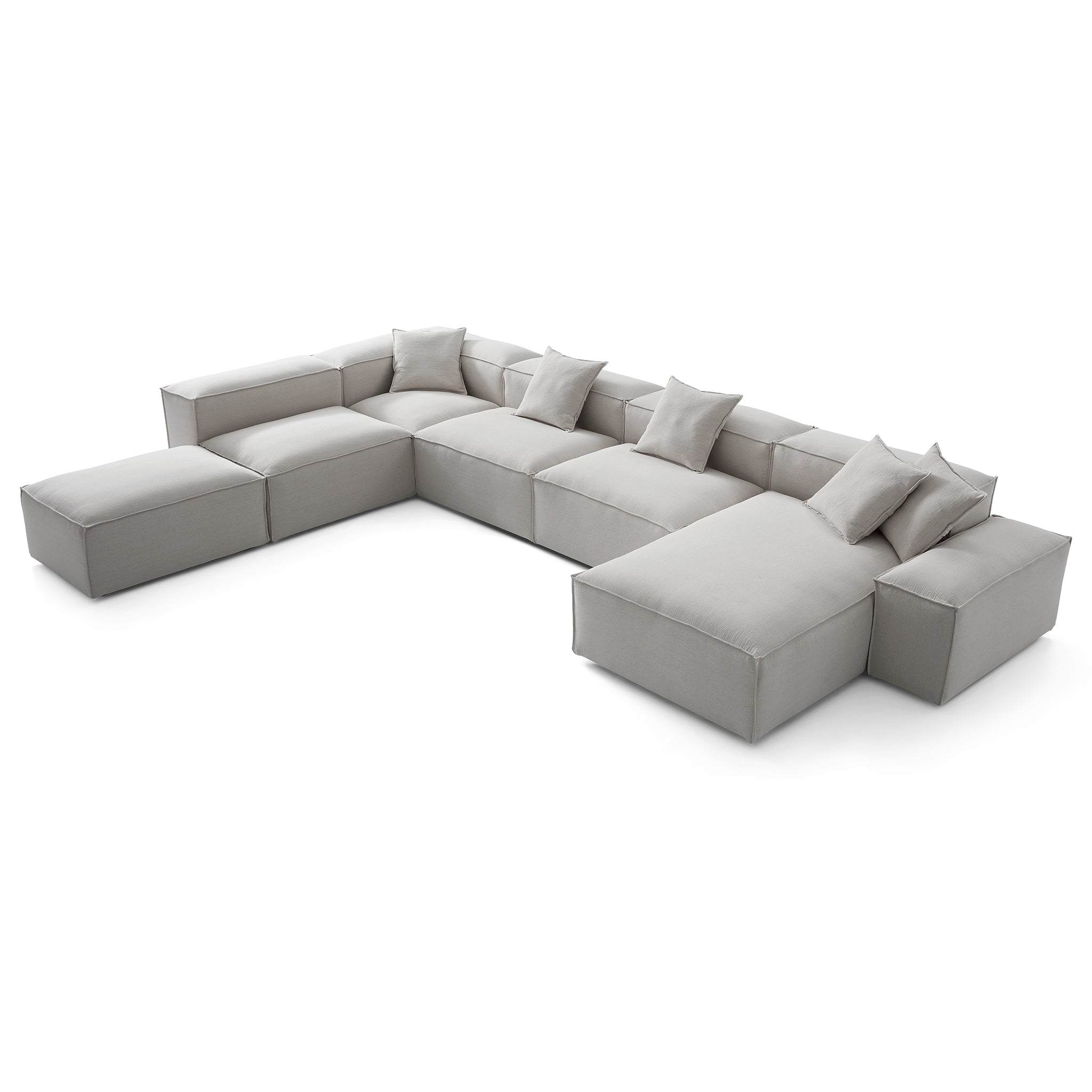 Freedom Modular Gray Open-End Sectional Sofa