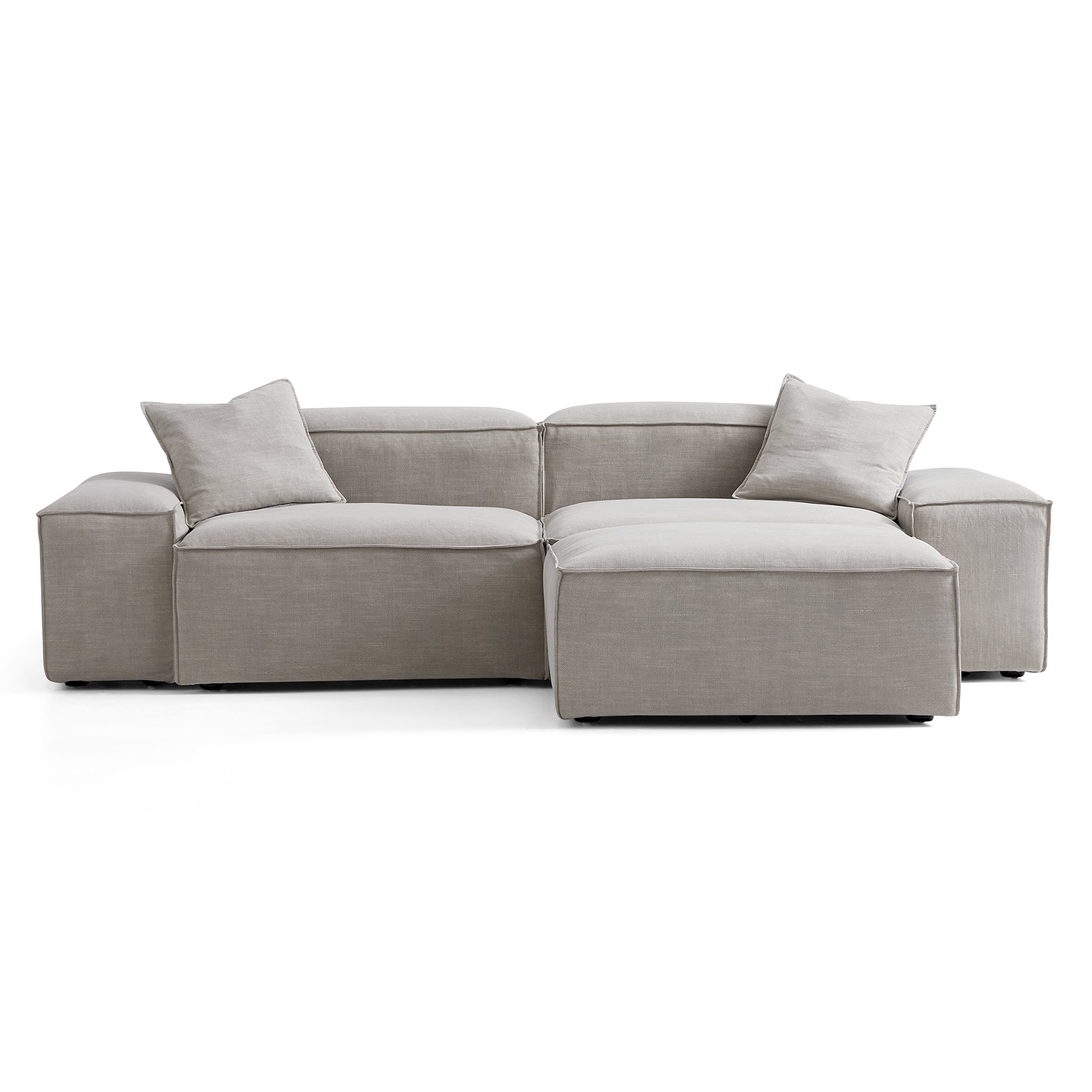 Freedom Modular Beige Sofa with Ottoman