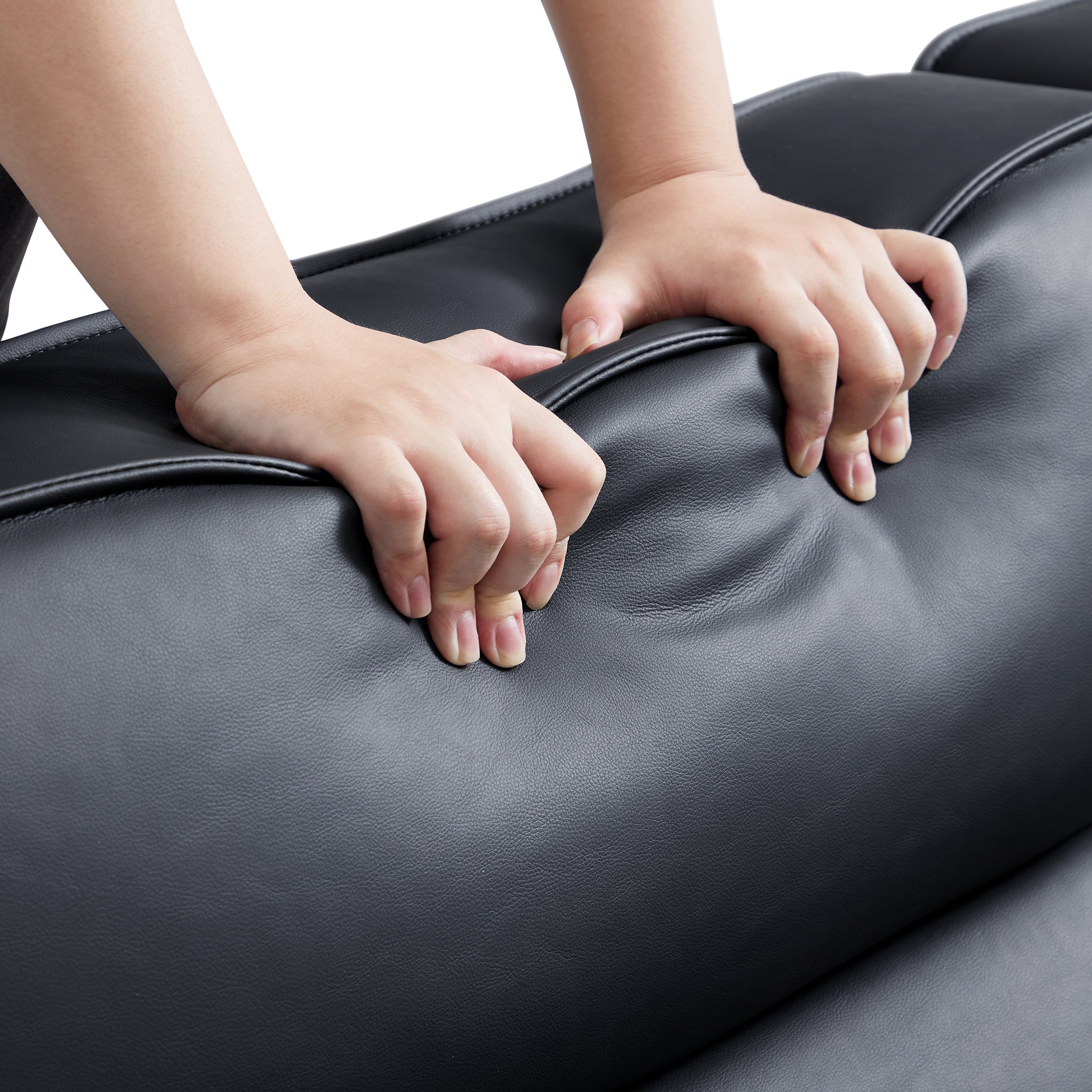 Domus High-Back Modular Leather Sofa and Ottoman