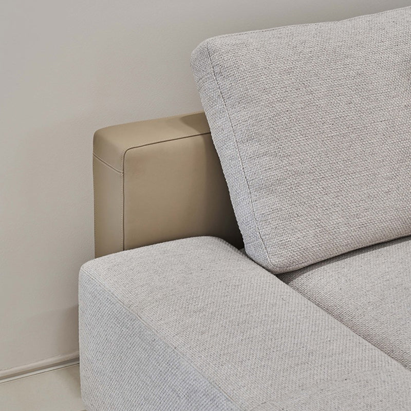 Arles Curved Gray Fabric Sectional