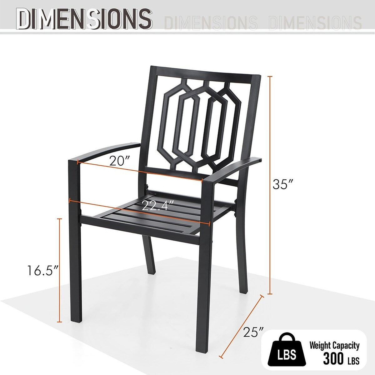 Ensemble de salle à manger d'extérieur 7 pièces MAISON ARTS pour 6 personnes, grande table ronde avec trou pour parasol et chaises empilables en métal