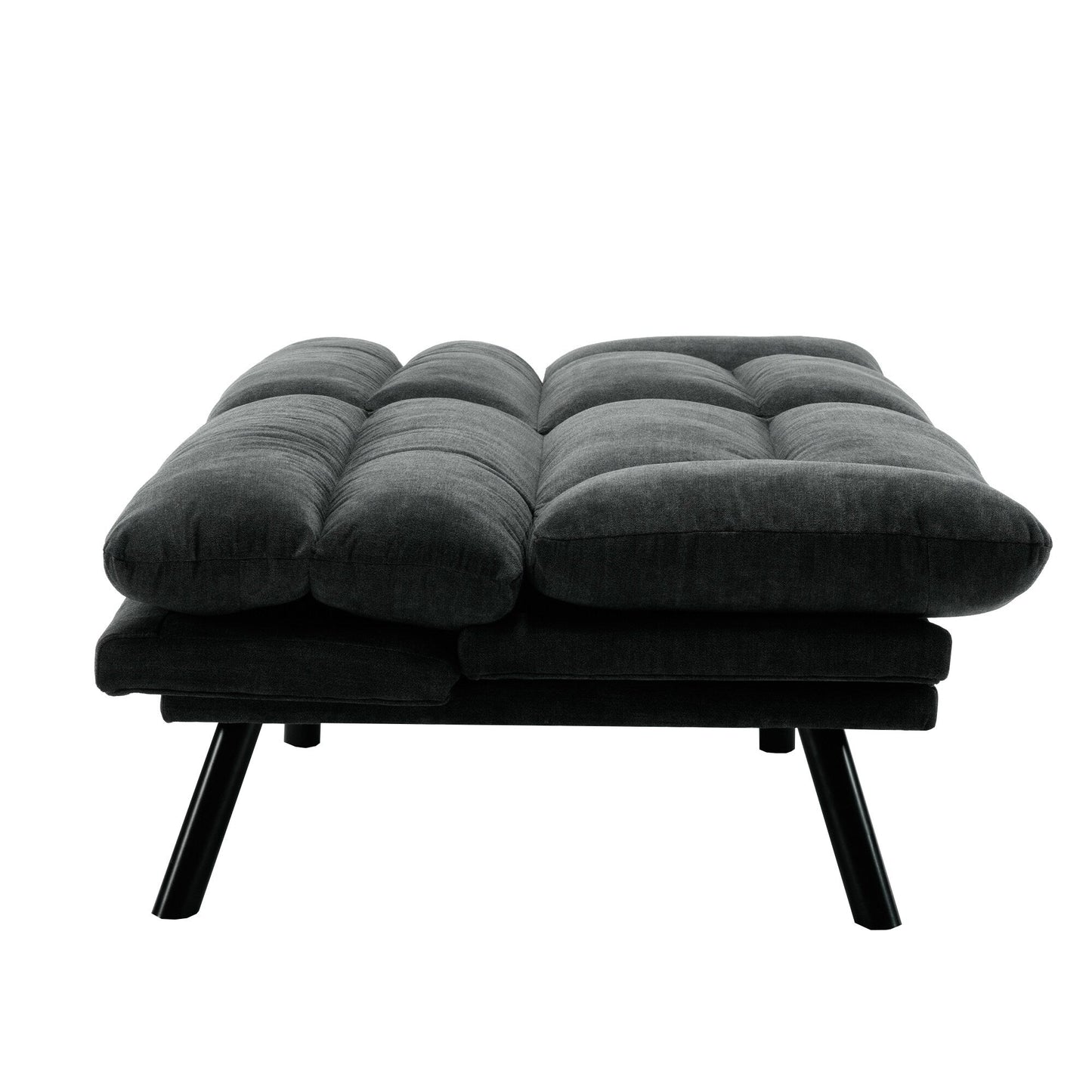 Canapé 2 places en tissu Teddy 70.08 avec coussins épais, pieds en métal et capacité de charge de 600 lb