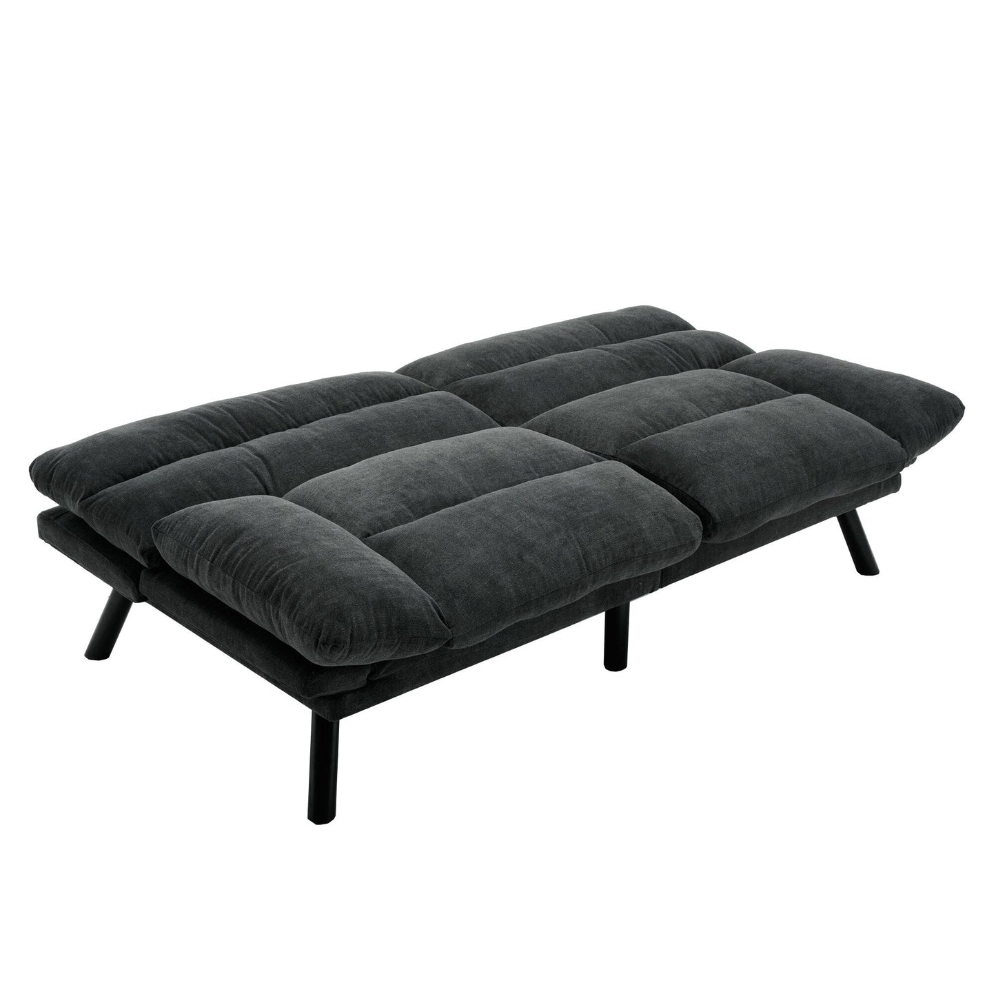 Canapé 2 places en tissu Teddy 70.08 avec coussins épais, pieds en métal et capacité de charge de 600 lb