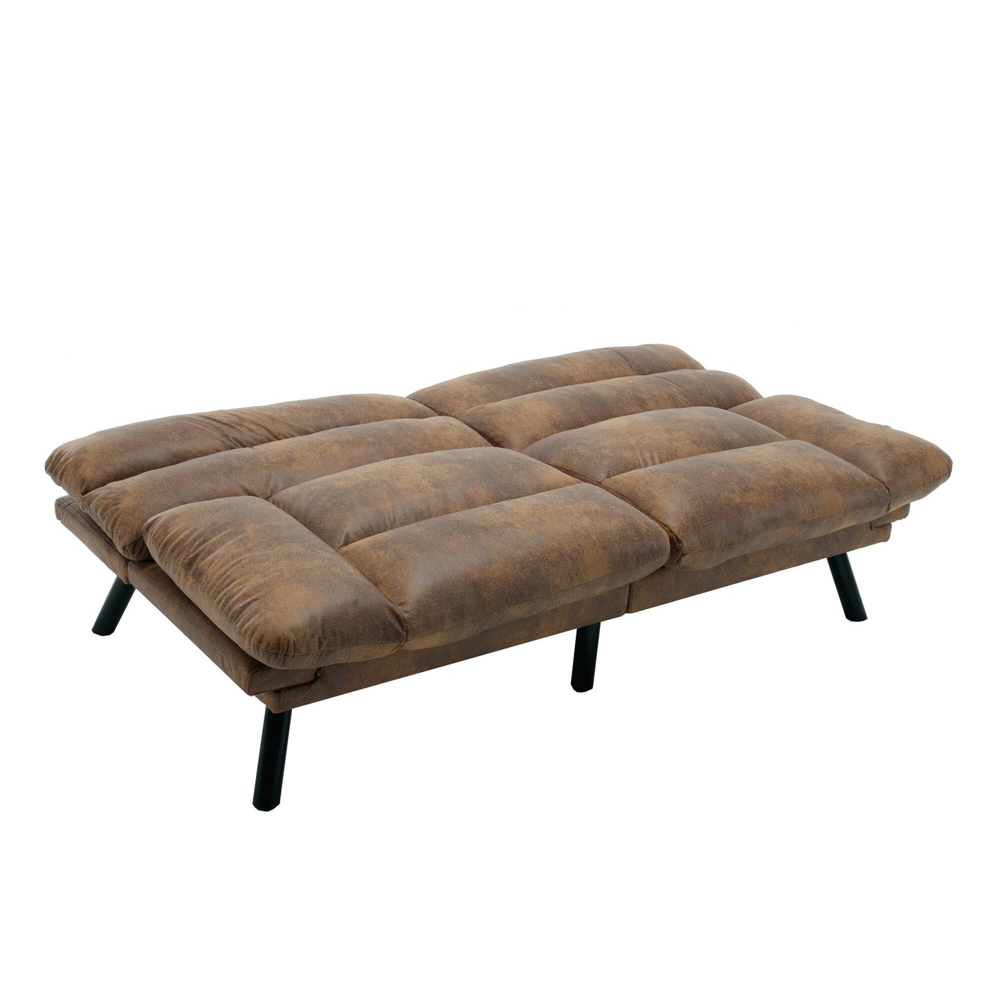 Canapé 2 places en tissu Teddy 70.08 avec coussins épais, pieds en métal et capacité de charge de 600 lb