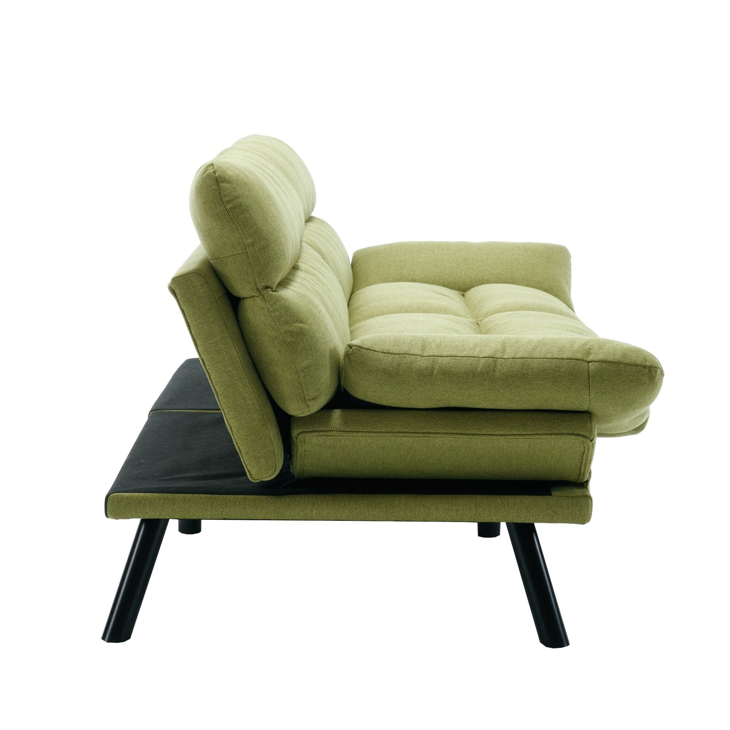 Canapé 2 places en tissu Teddy 70.08 avec coussins épais, pieds en métal et capacité de charge de 600 lb