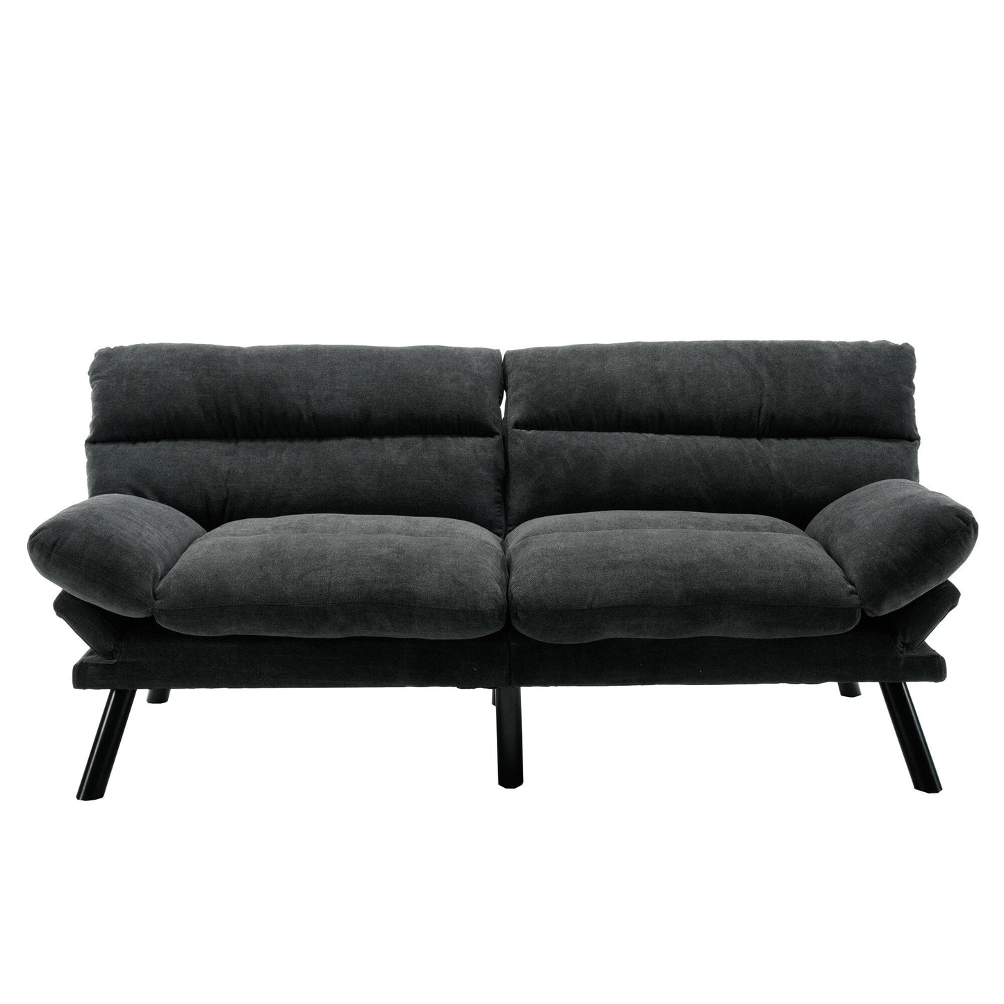 Canapé 2 places en tissu Teddy 70.08 avec coussins épais, pieds en métal et capacité de charge de 600 lb
