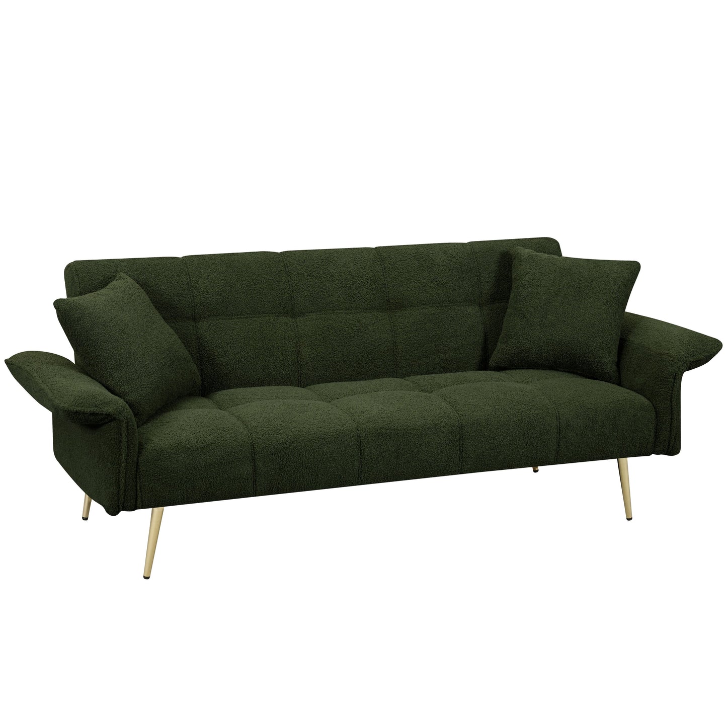 Canapé-lit double convertible avec accoudoirs rabattables - 31,10 x 70,00 x 31,49