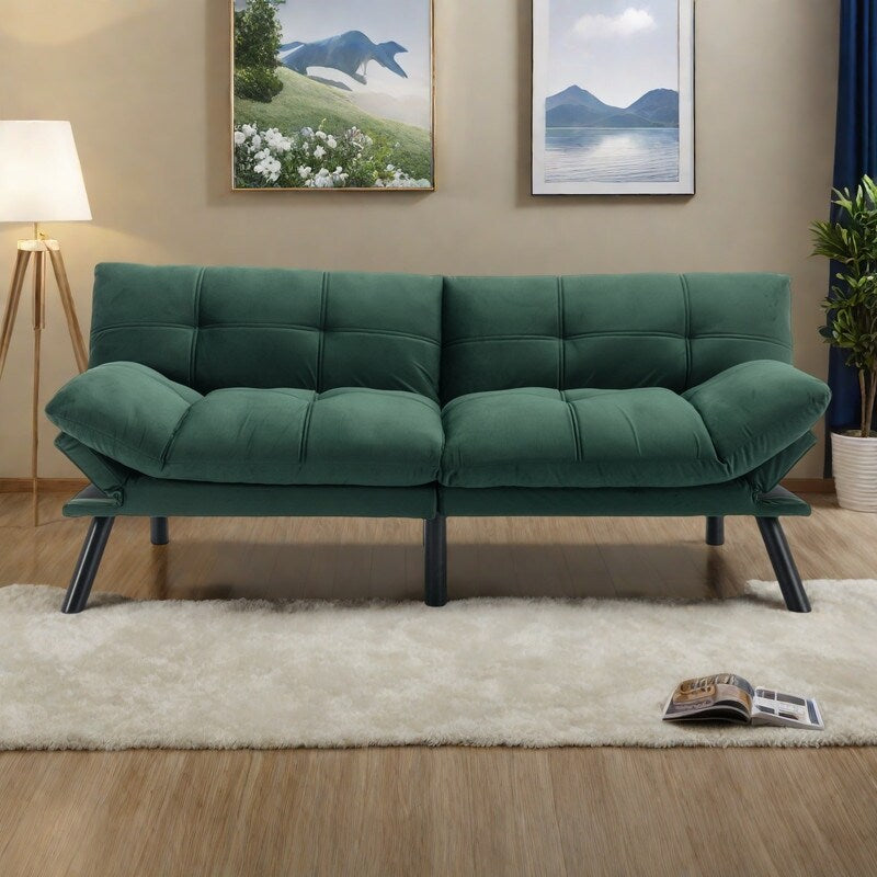Canapé-lit convertible en cuir avec dossier réglable (70,87 $)
