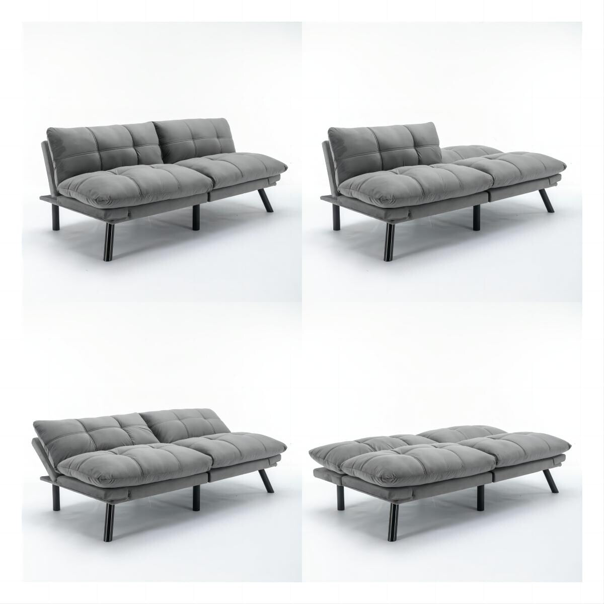 Canapé convertible moderne en tissu de 70,9 pouces avec dossier réglable