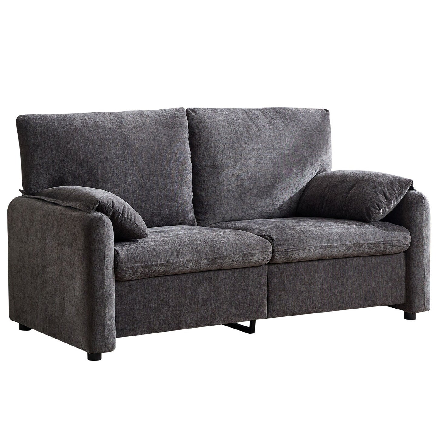 Canapé 2 places en chenille 71,28 po, confort nuageux avec éponge haute résilience, design minimaliste moderne