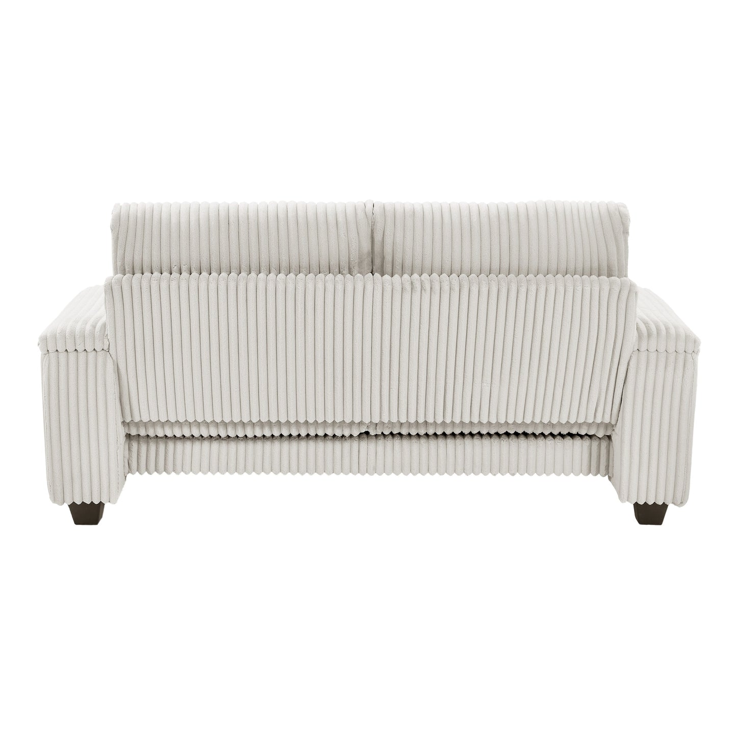 Canapé causeuse en tissu 71 avec accoudoirs carrés et port USB pour le salon