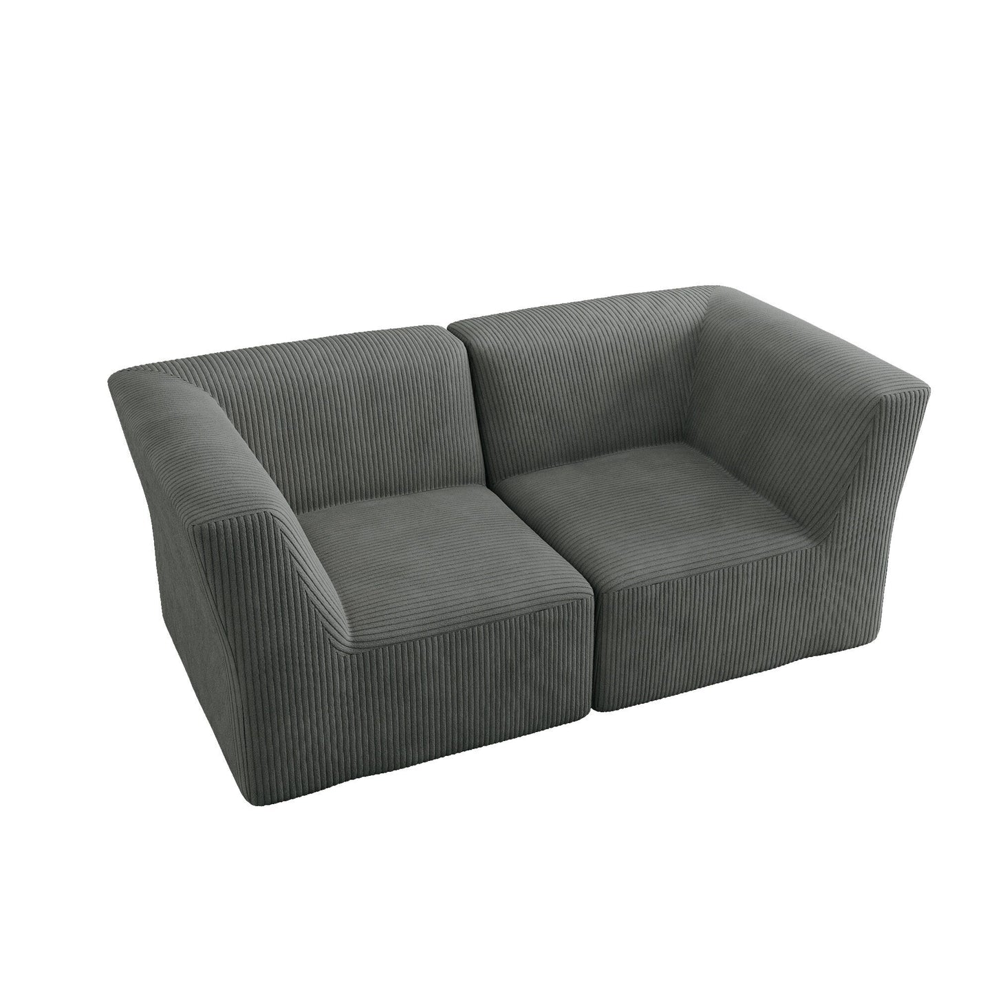 Canapé sectionnel modulaire en velours côtelé 71 W entièrement moulé en éponge