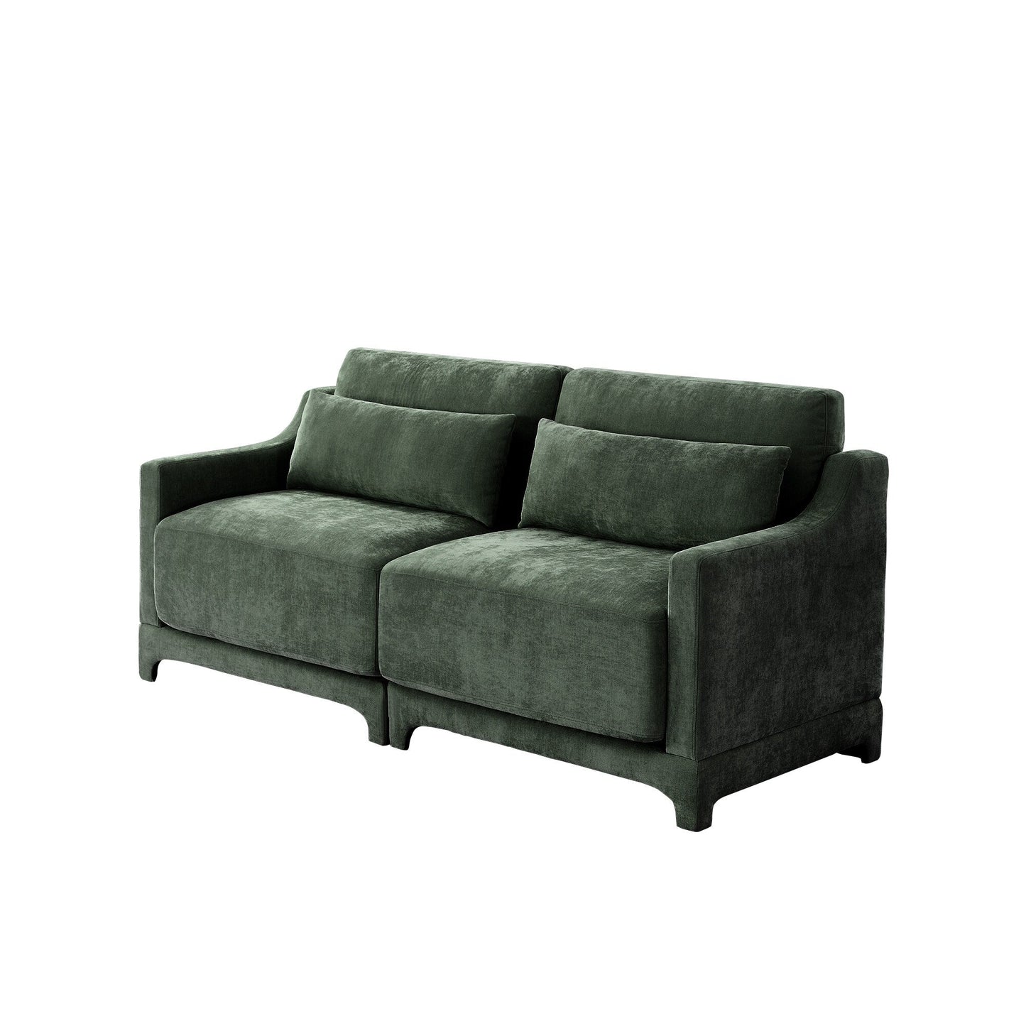 Canapé 3 places en chenille 73,2 avec 2 coussins lombaires pour le salon
