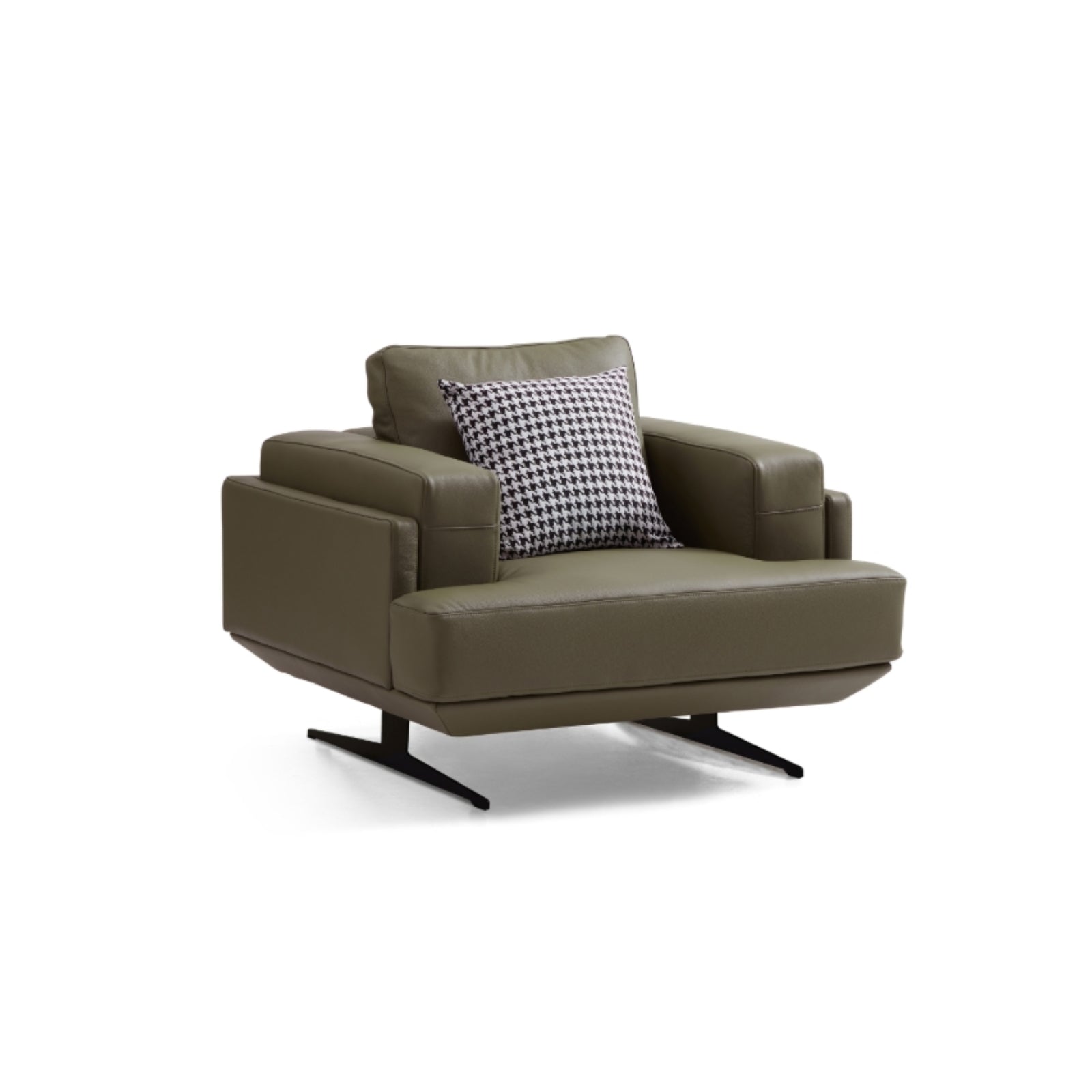 Olivia Top Grain Genuine Leather Armchair