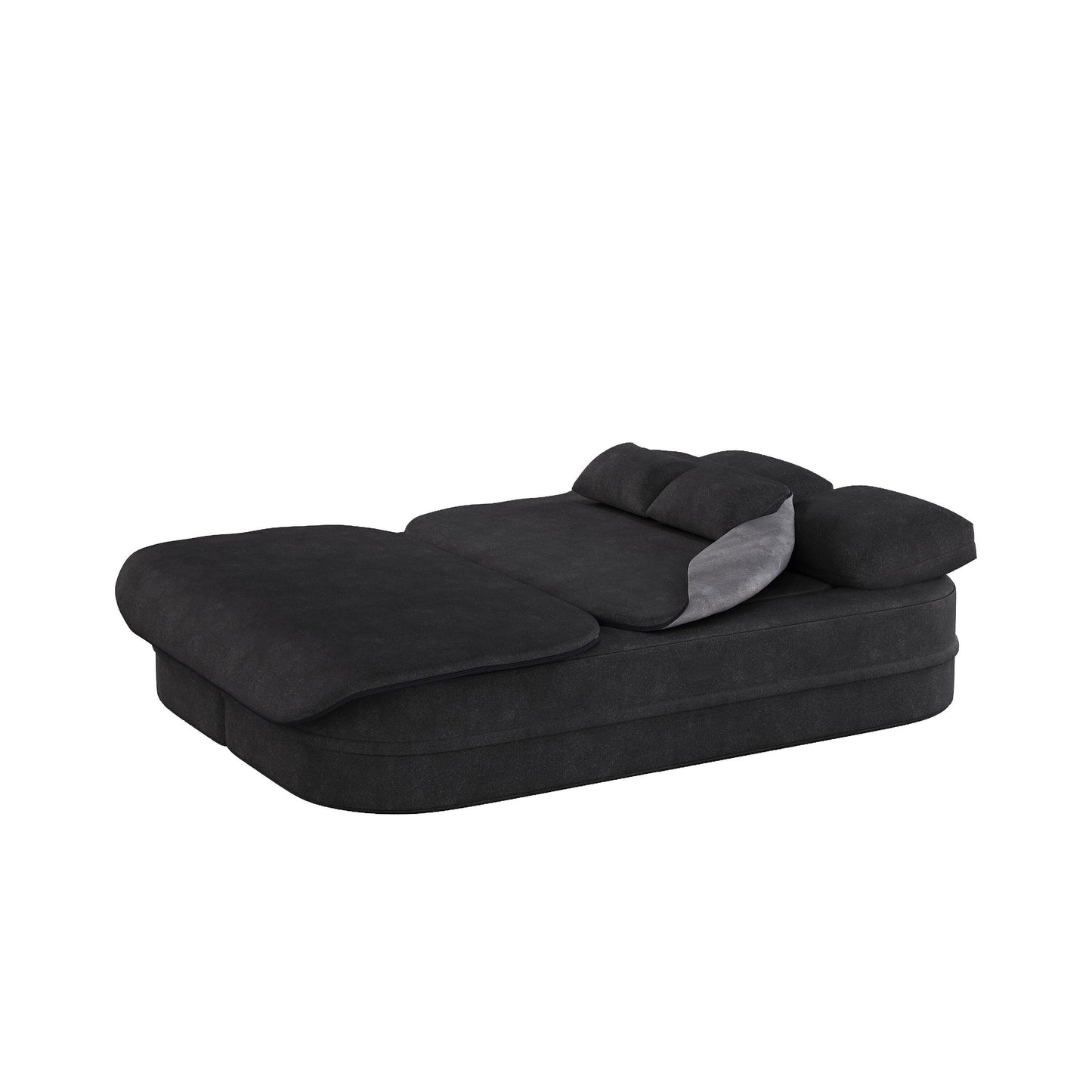 Canapé-lit pliable 2 en 1 en chenille avec couverture pour le salon